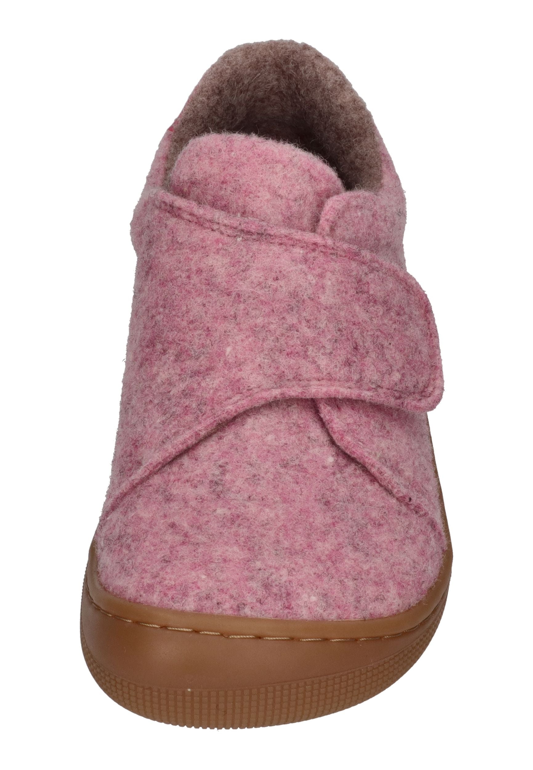 KOEL Barefoot Kinder Hausschuhe mit Klettverschluß DAN FELT pink
