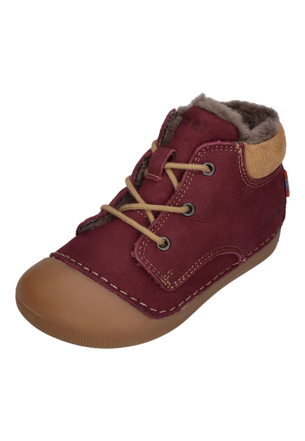 KOEL Barefoot Kinder Lauflernschuhe AVA LEATHER WOOL bordo