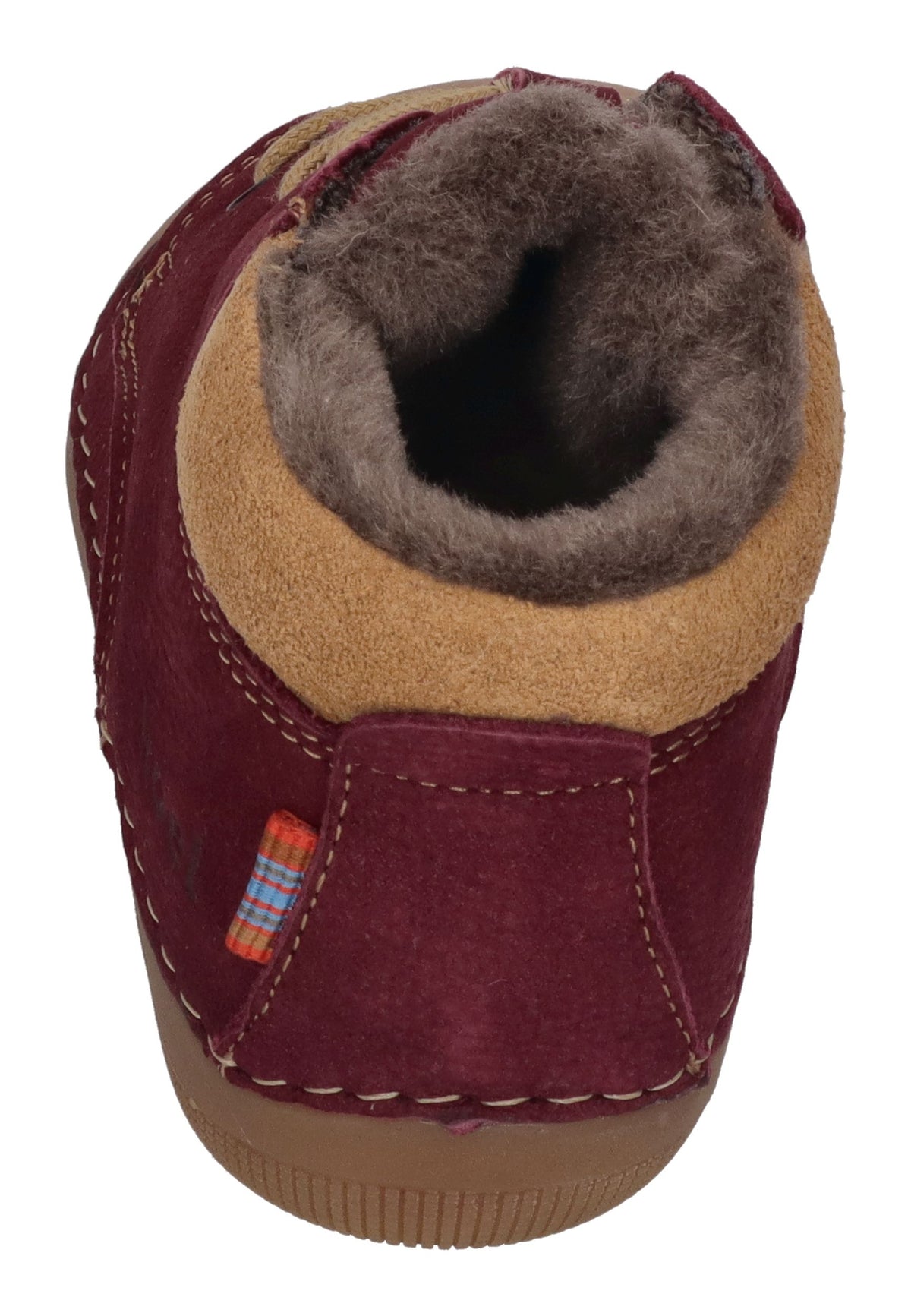 KOEL Barefoot Kinder Lauflernschuhe AVA LEATHER WOOL bordo