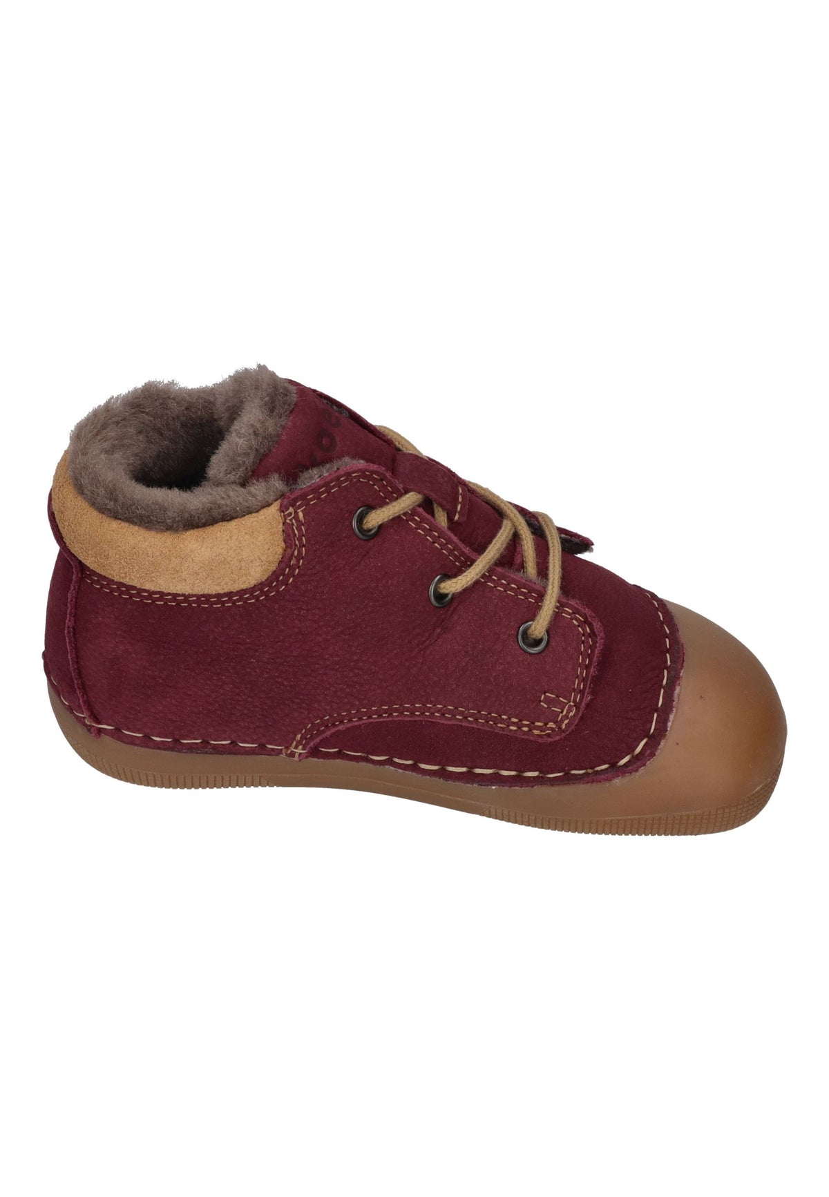 KOEL Barefoot Kinder Lauflernschuhe AVA LEATHER WOOL bordo