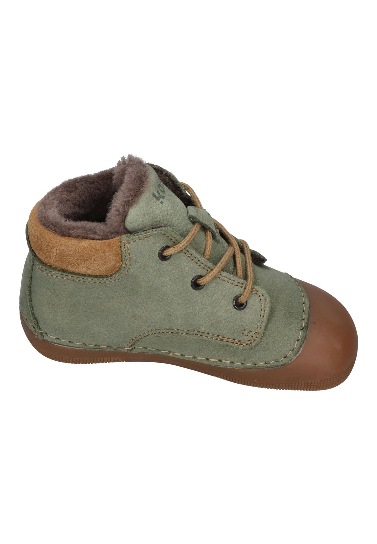 KOEL Barefoot Kinder Lauflernschuhe AVA LEATHER WOOL olive