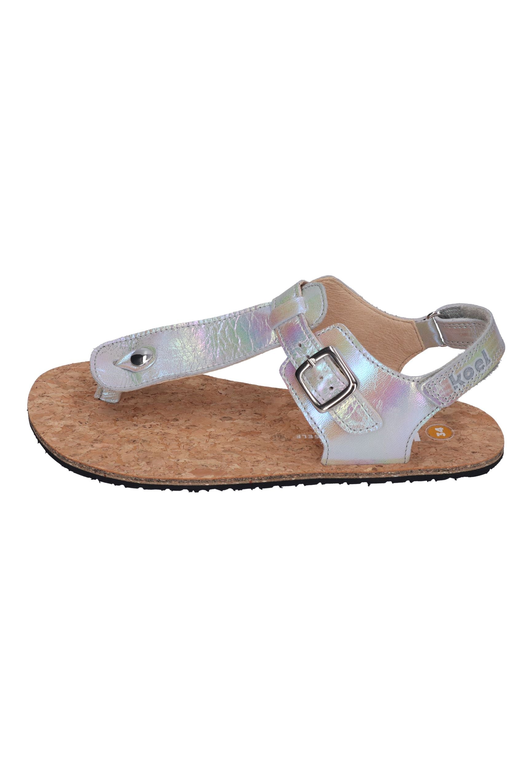 KOEL Barefoot Kinder Sandalen ABRIANA METALLIC silver