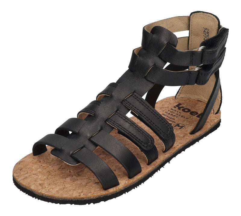 KOEL Barefoot - Kinder Sandalen - AURA LEATHER - black