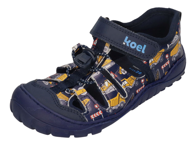 KOEL Barefoot Kinder Sandalen MADISON 2.0 PRINT Tractor Blue