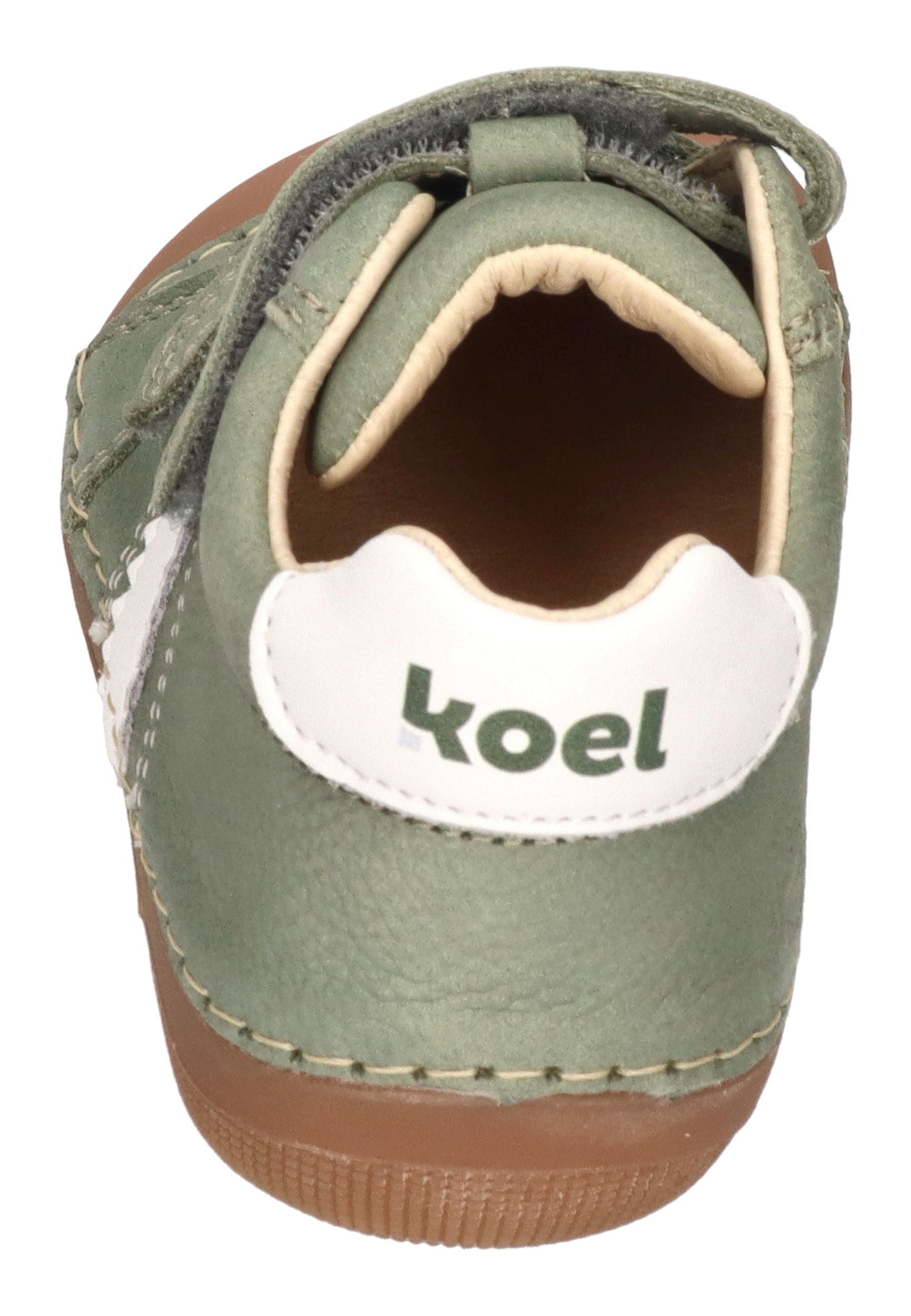 KOEL Barefoot Kinder Sneakers ARCHIE LEATHER 3.0 olive - von hinten