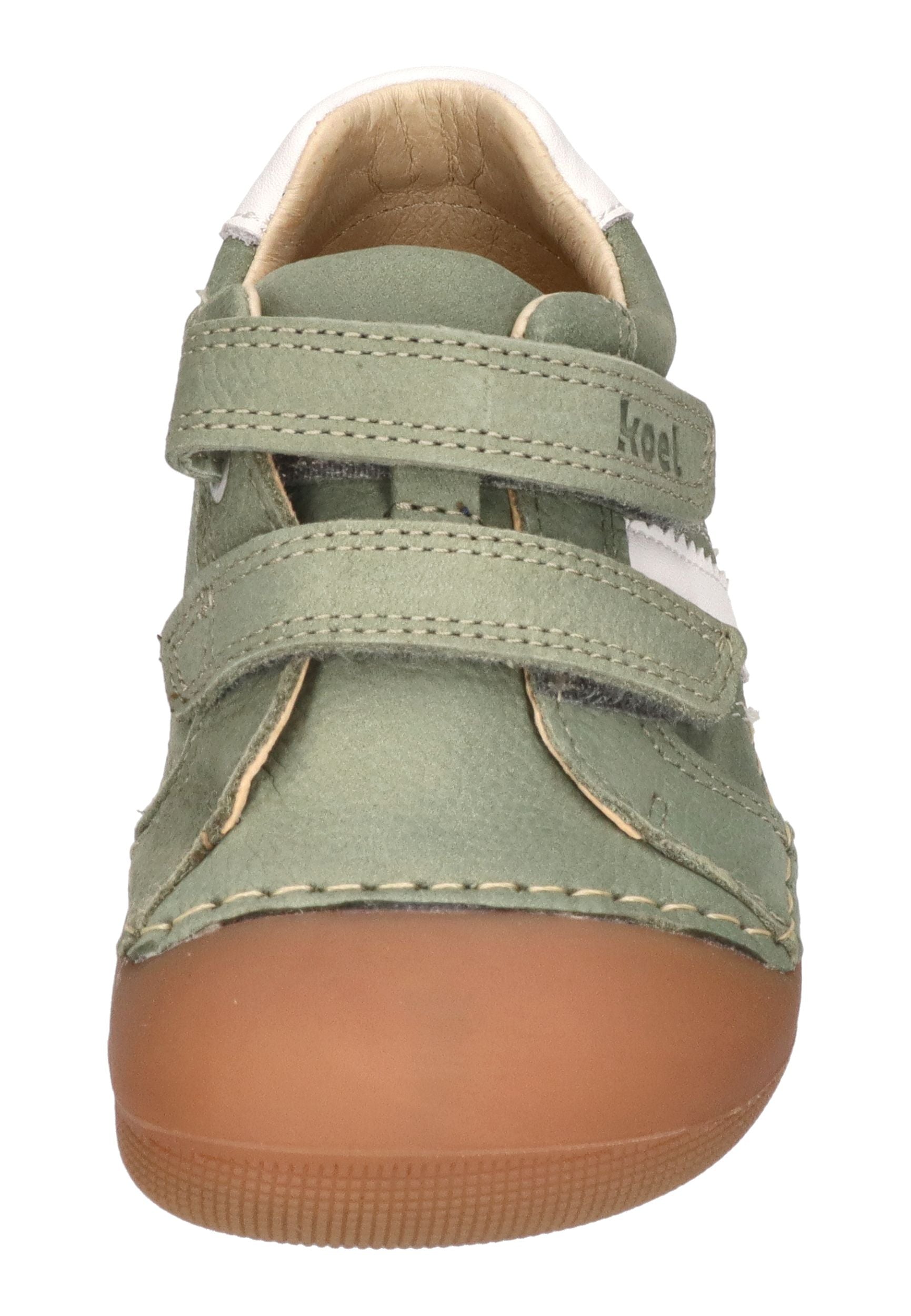 KOEL Barefoot Kinder Sneakers ARCHIE LEATHER 3.0 olive - von vorn