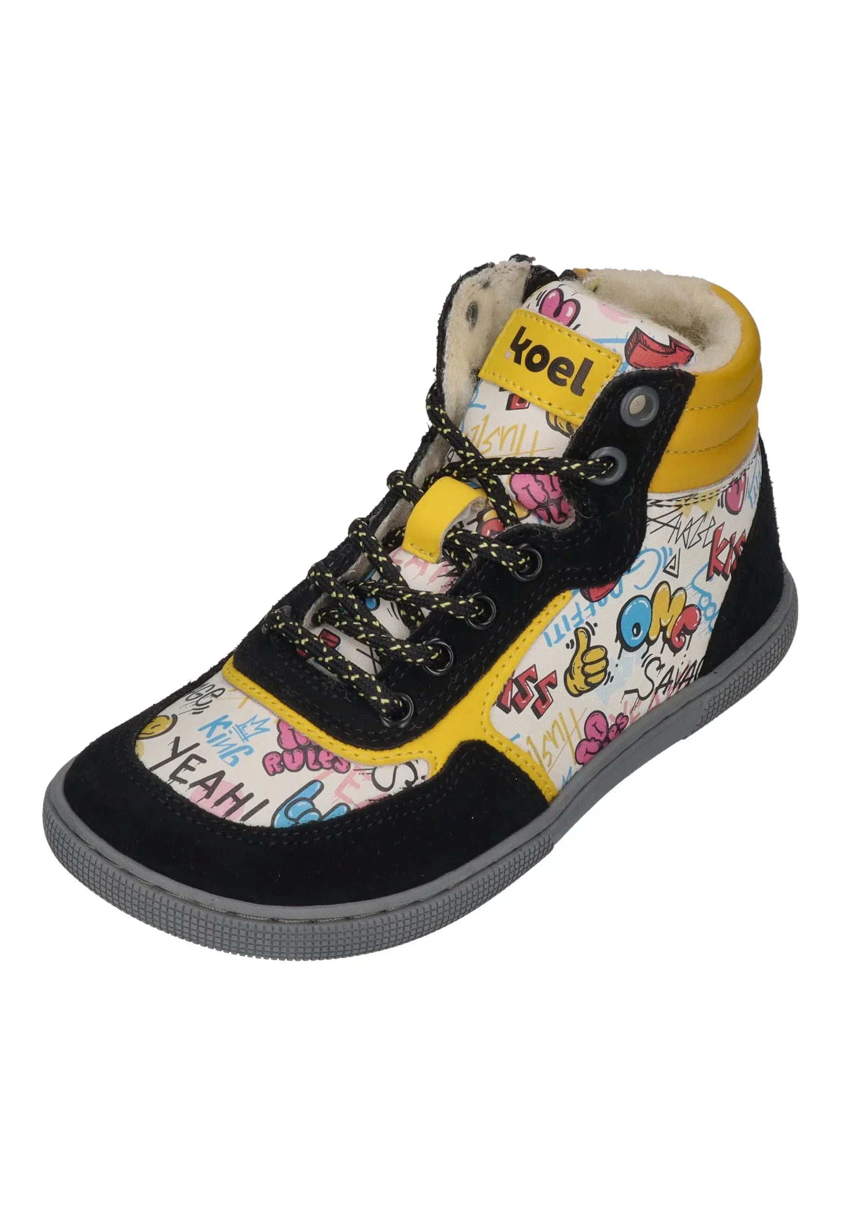 KOEL Barefoot Kinder Sneakers DANISH NAPPA 002 yellow