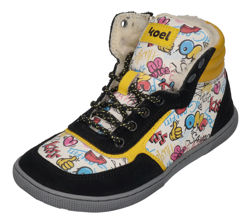 KOEL Barefoot Kinder Sneakers DANISH NAPPA 002 yellow