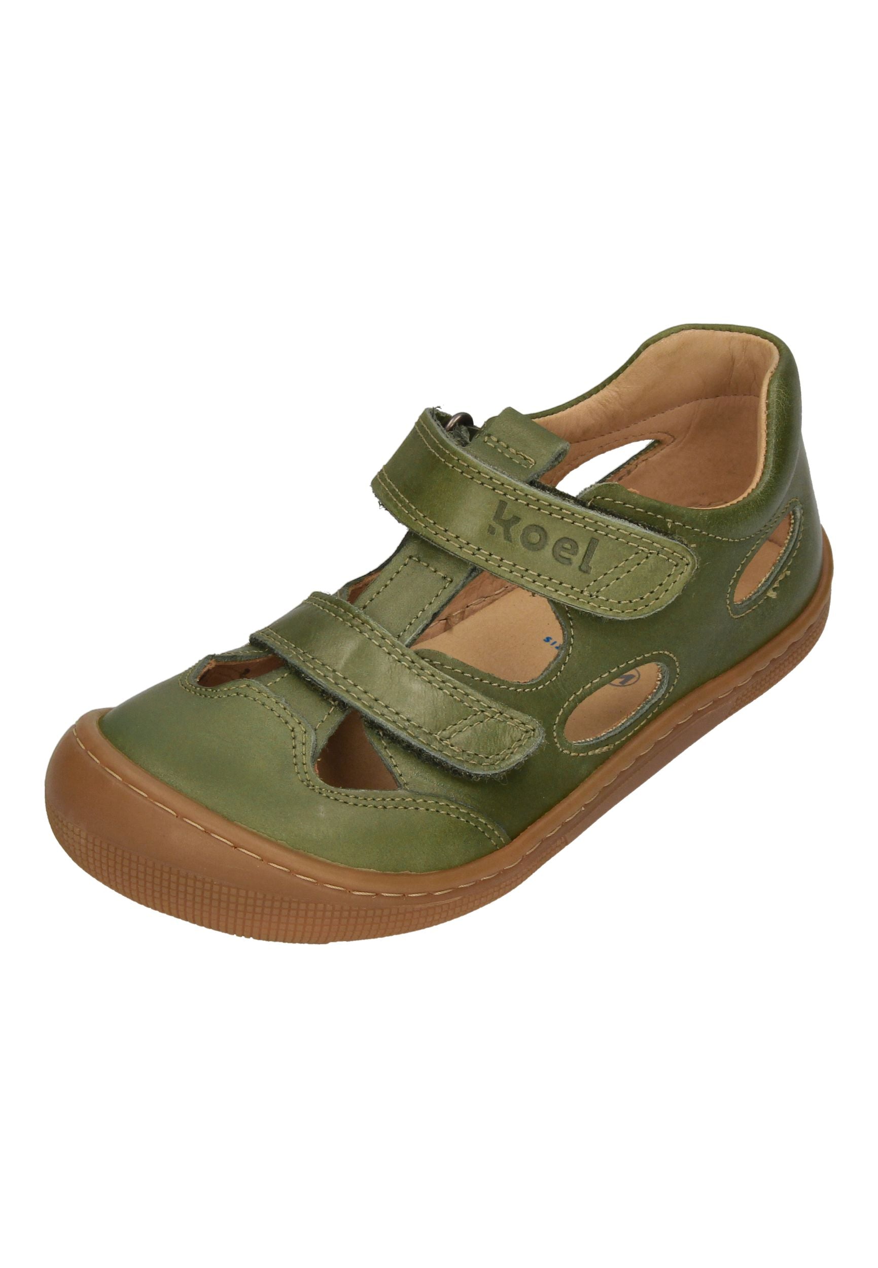 KOEL Barefoot Kinder Sneakers DEEN NAPPA olive nappa