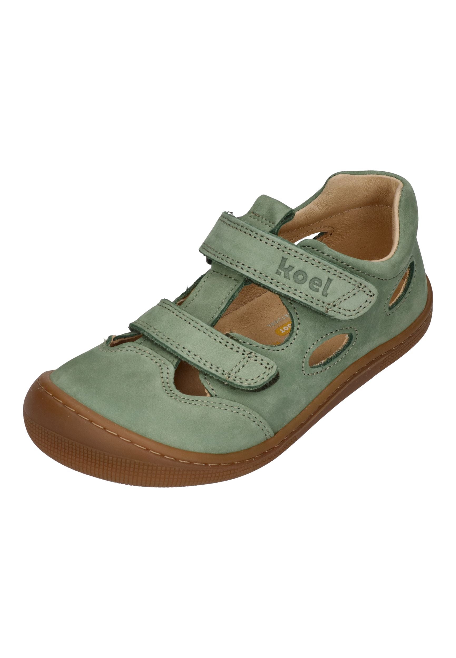 KOEL Barefoot Kinder Sneakers DEEN NAPPA olive matt