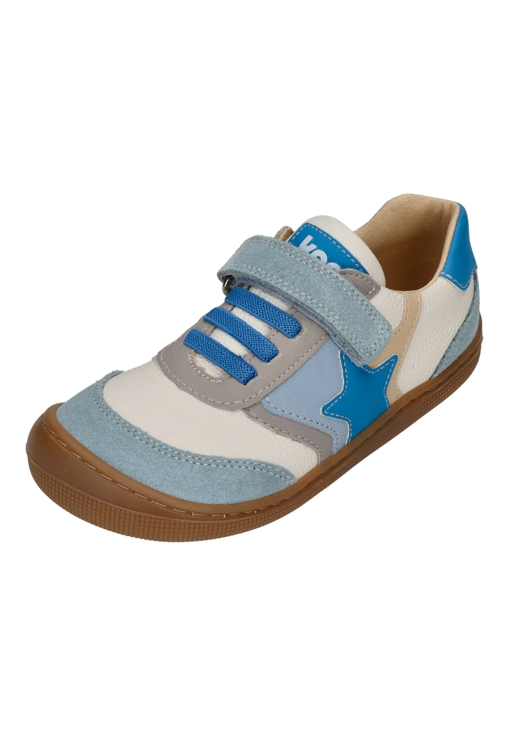 KOEL Barefoot Kinder Sneakers DENVER LEATHER celeste - Shoedeal