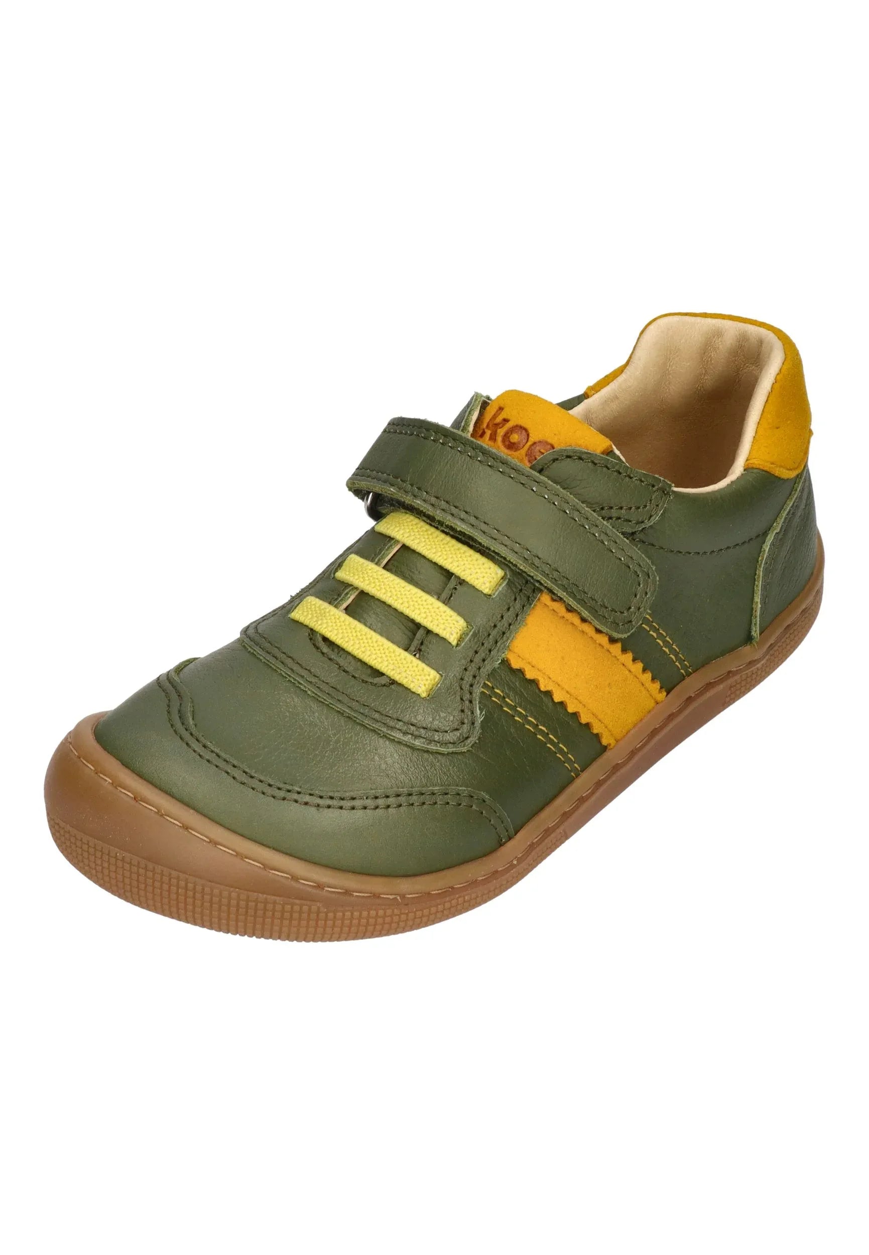 KOEL Barefoot Kinder Sneakers DYLAN LEATHER 3.0 121 green - Shoedeal