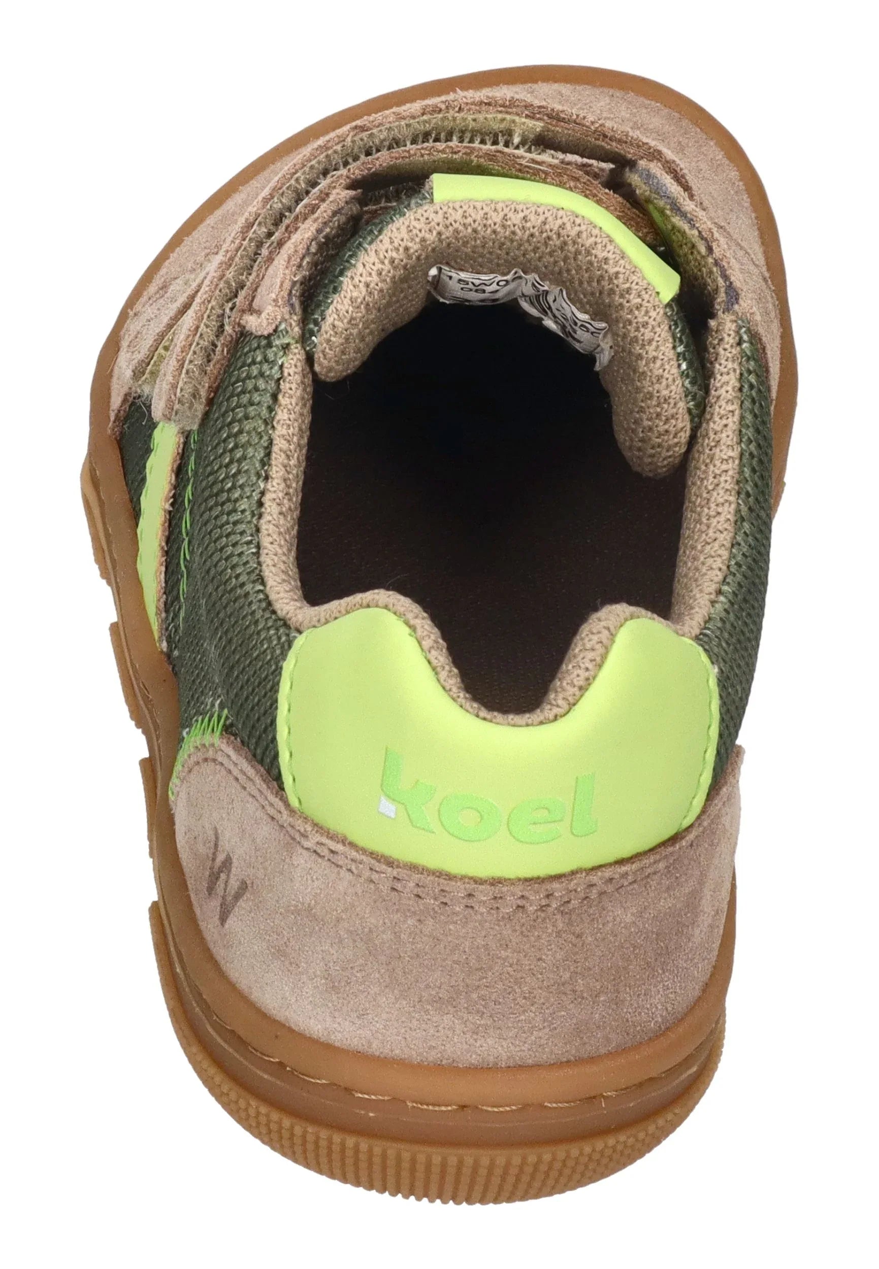 KOEL Barefoot Kinder Sneakers KOBI W FABRICS 3.0 khaki - Shoedeal