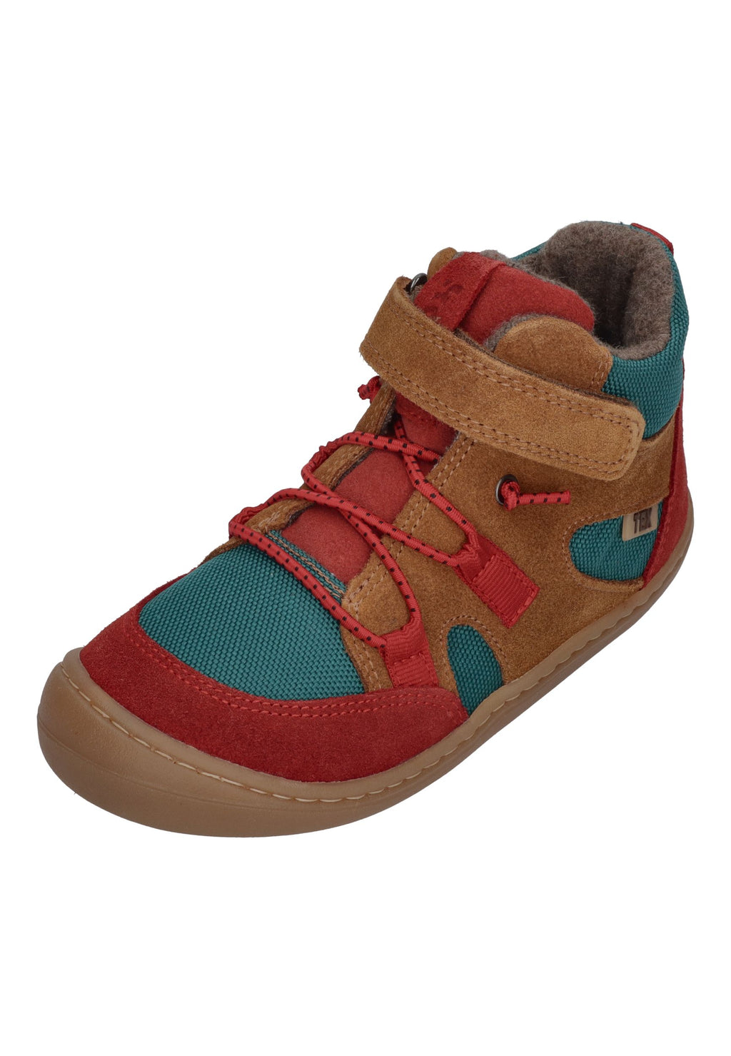 KOEL Barefoot Kinder gefütterte Booties BEAU MERINO 2.0 cognac