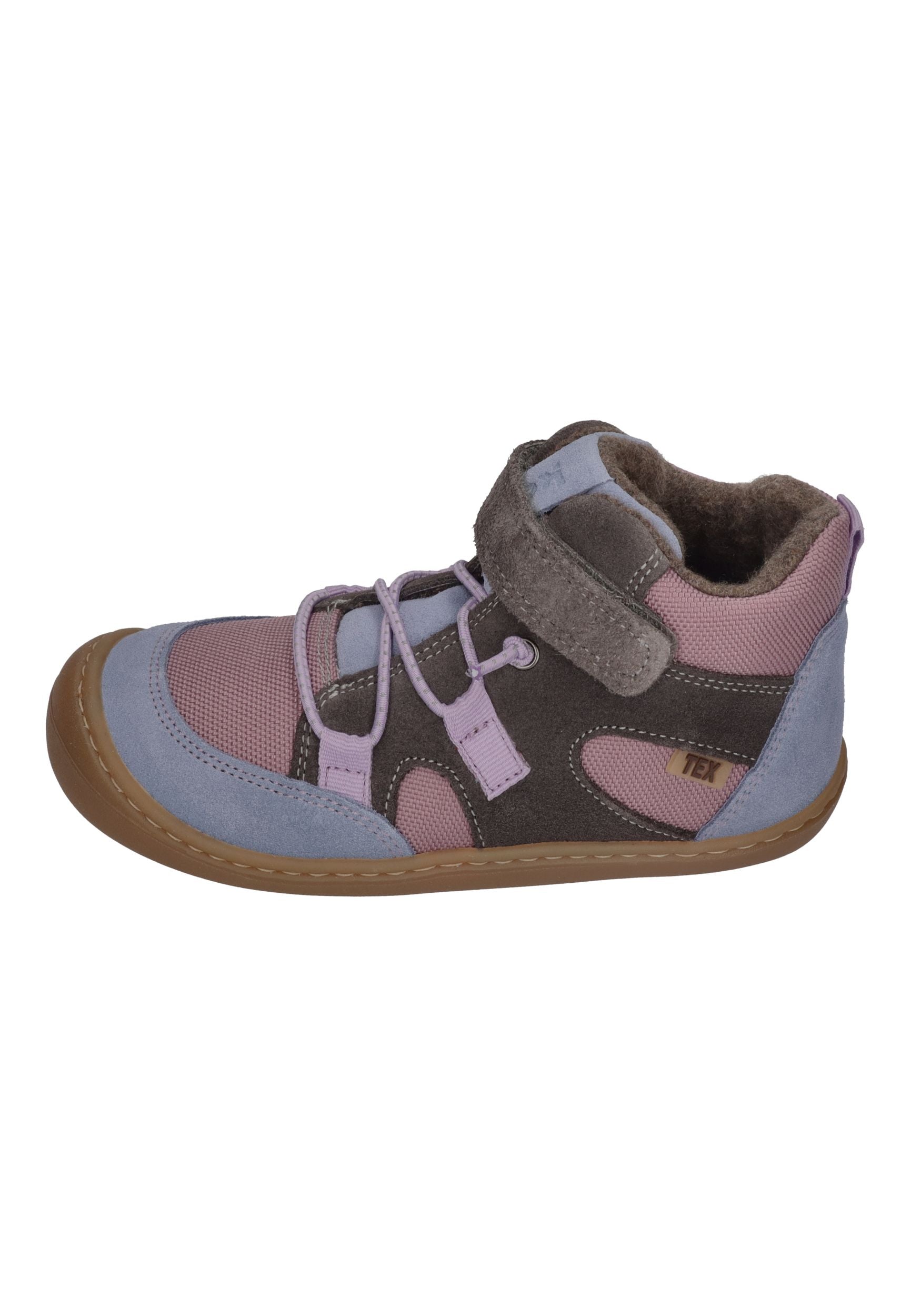 KOEL Barefoot Kinder gefütterte Booties BEAU MERINO 2.0 lavandel