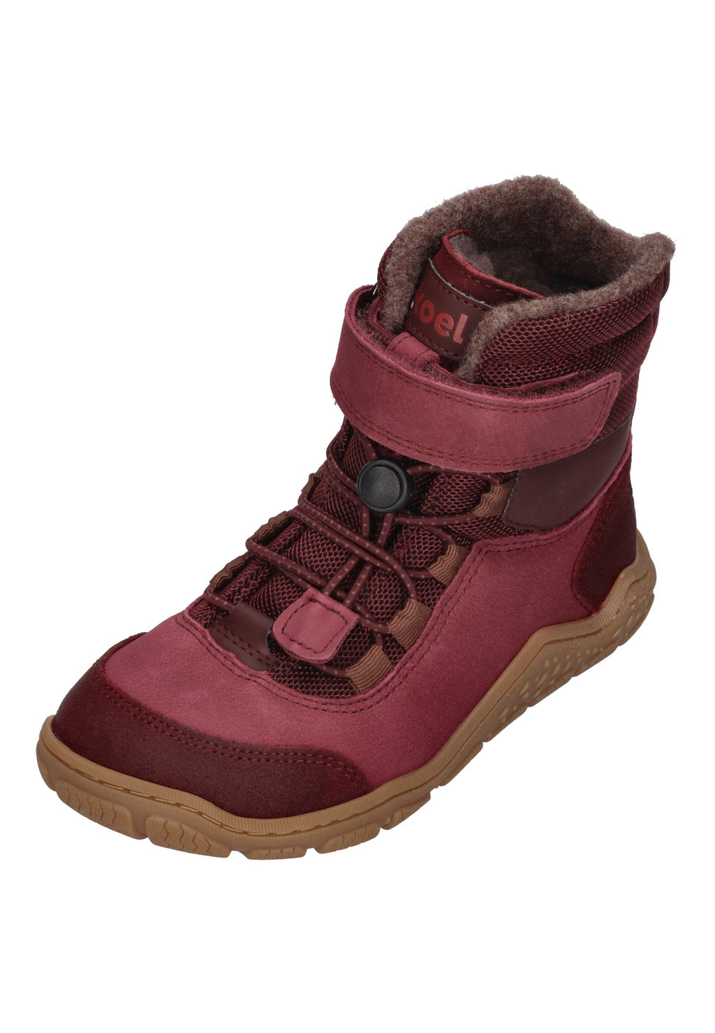 KOEL RAVO WOOL TEX in bordo, Barfuß-Boots für Kinder