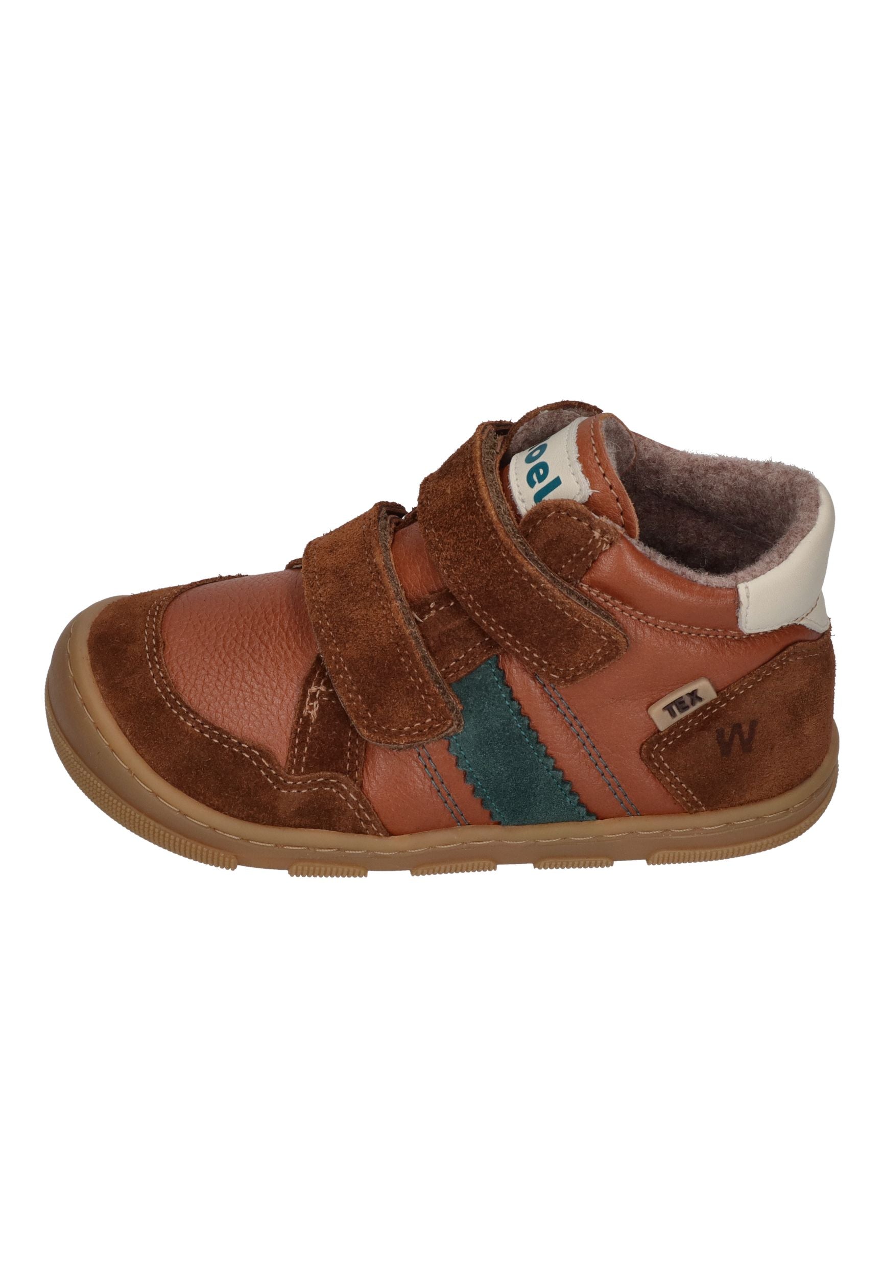 KOEL Barefoot Kinder Übergangsschuhe KABRIEL 3.0 WOOLFELT extra weit cognac