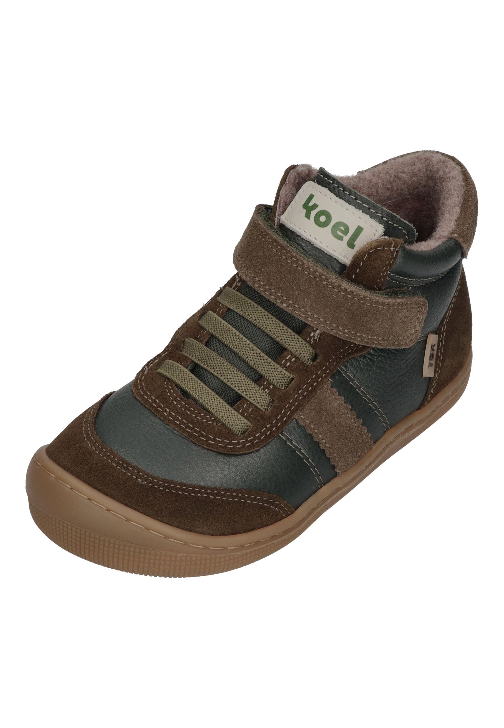 KOEL Barefoot Kinder Übergangsschuhe Sneakers DANIEL 3.0 SUEDE khaki