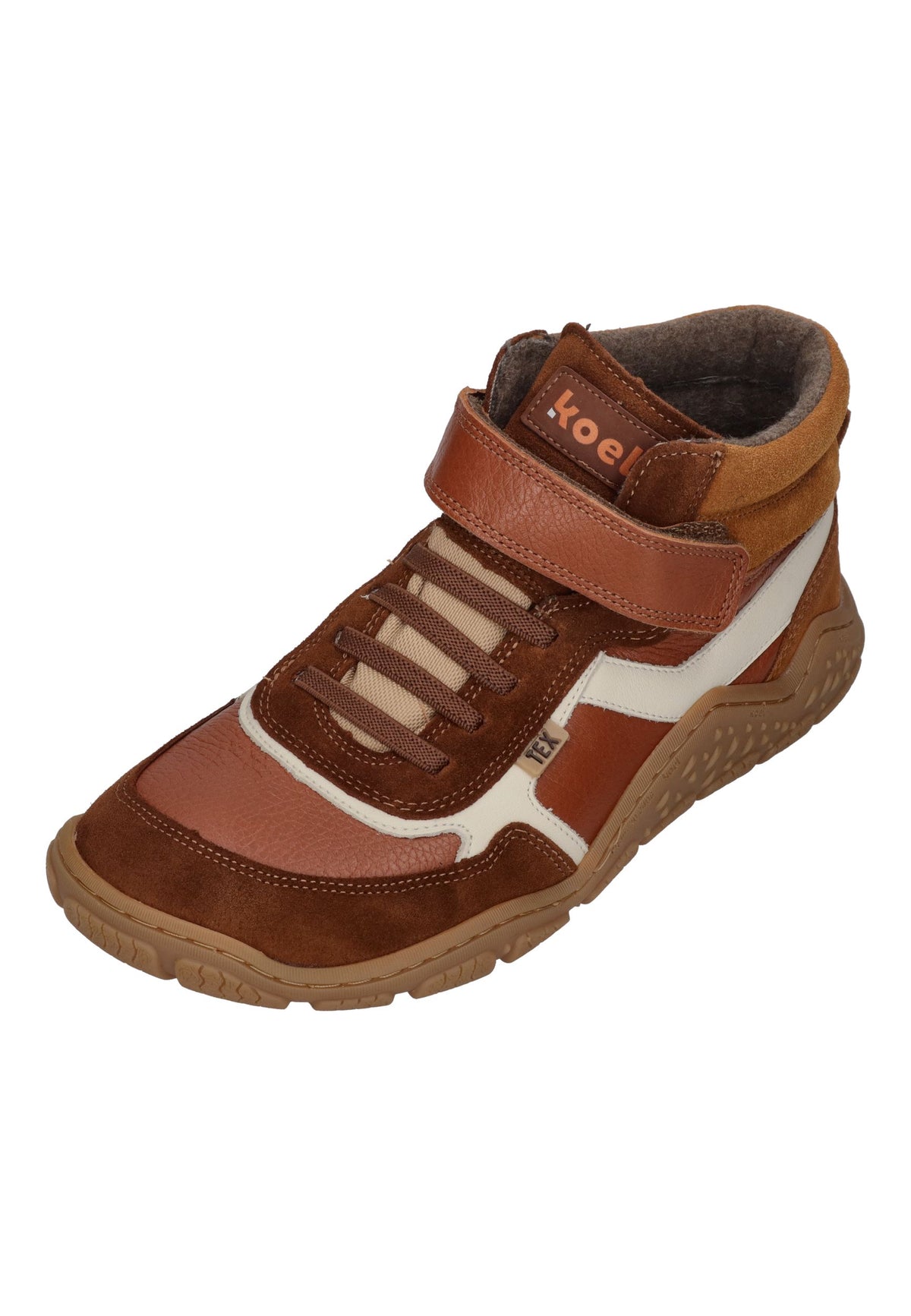 KOEL Barefoot Kinder Übergangsschuhe bis Gr. 41 Booties RAMI WOOL TEX cognac