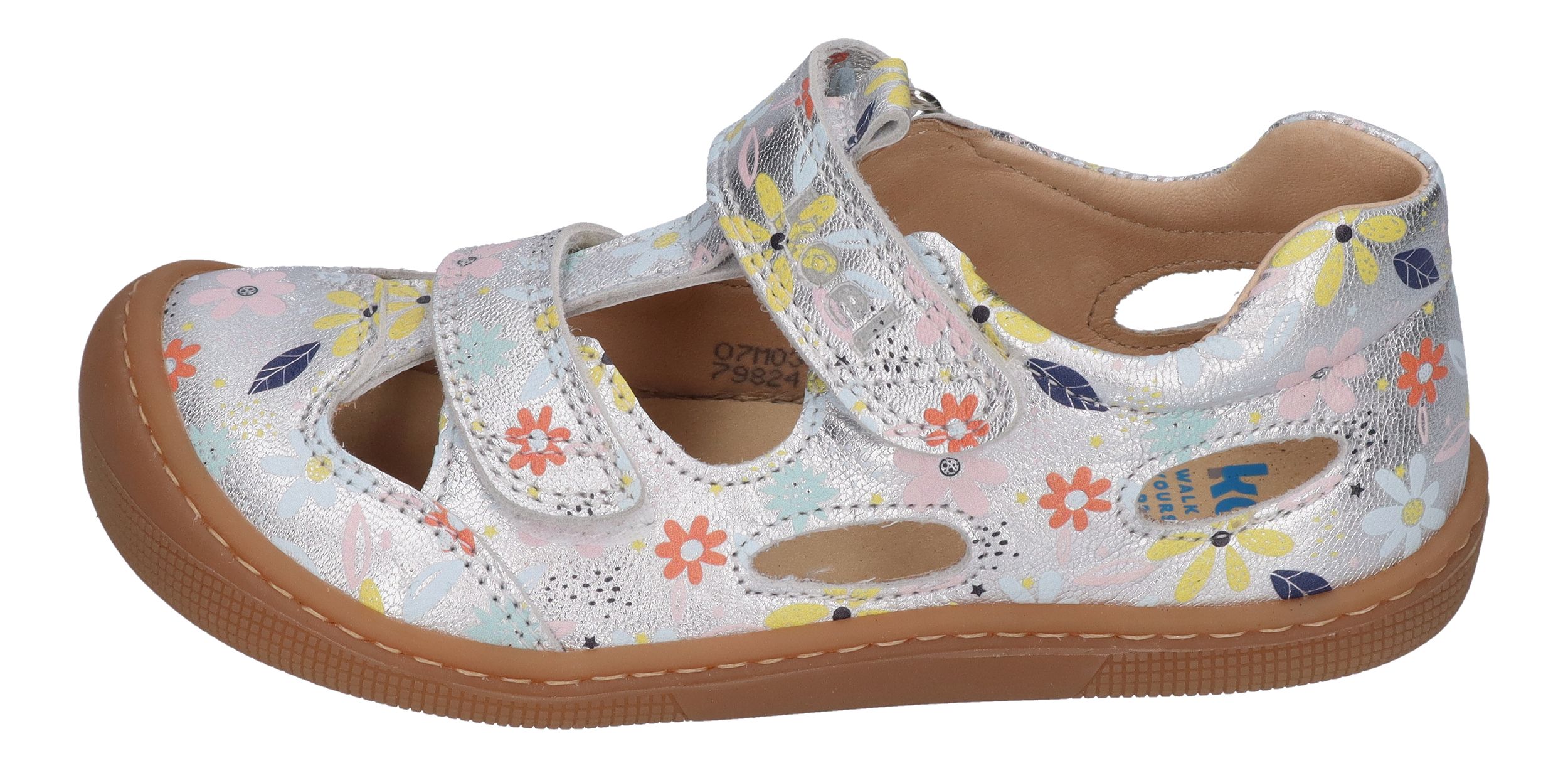 KOEL Barefoot Kinderschuhe - DEEN PRINT - silver