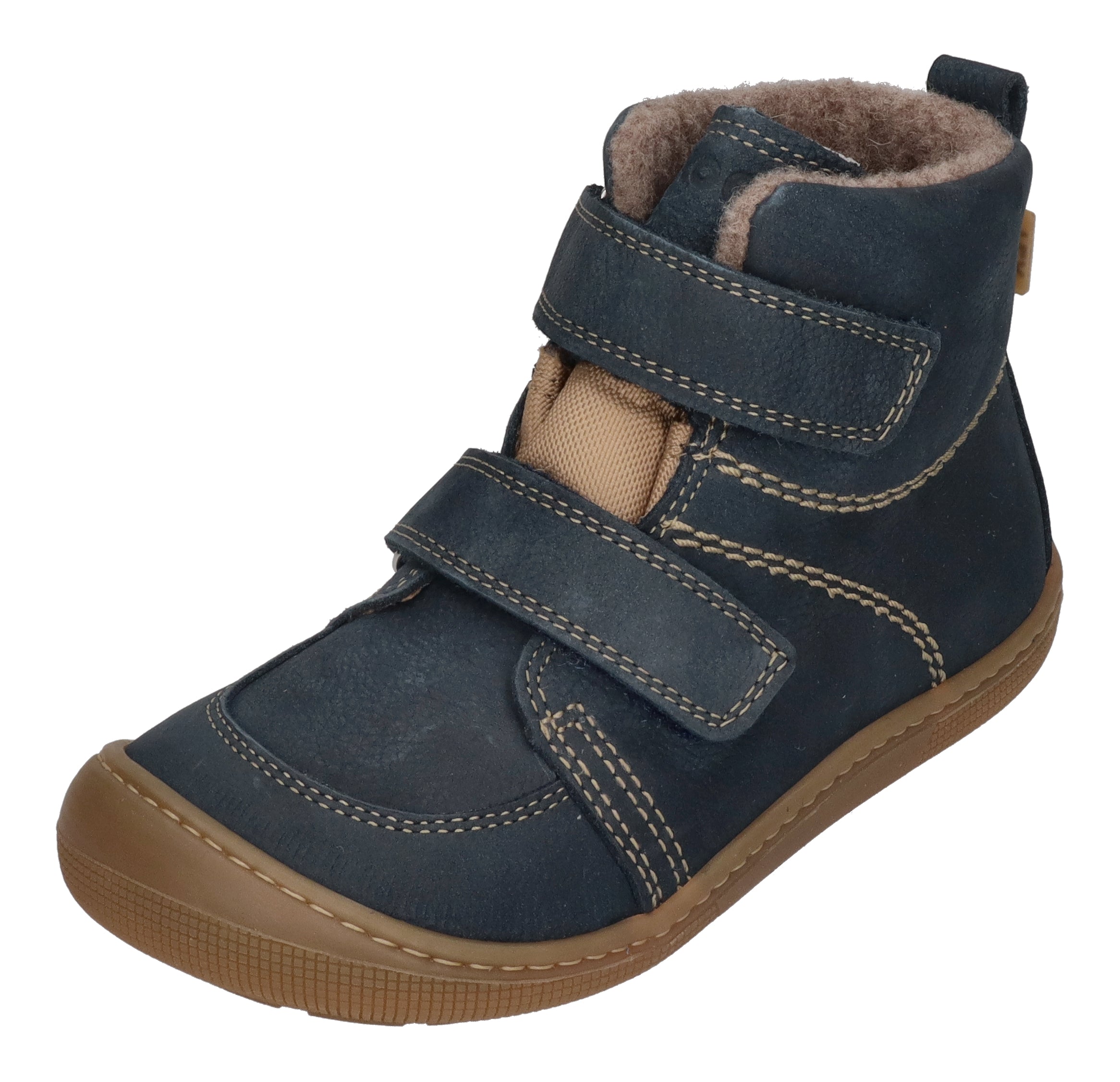 KOEL Barefoot Kinderschuhe KARO TEX FELT extra weit Jeans