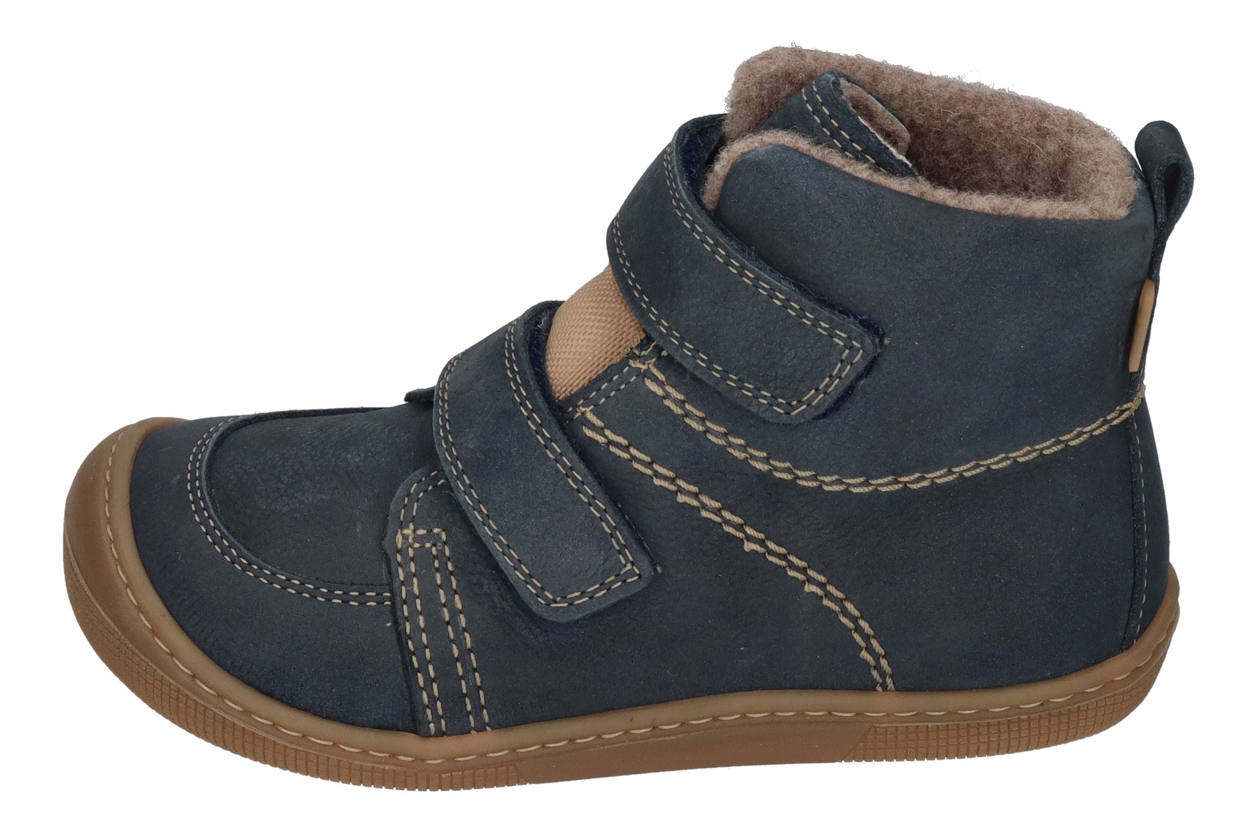 KOEL Barefoot Kinderschuhe KARO TEX FELT extra weit Jeans