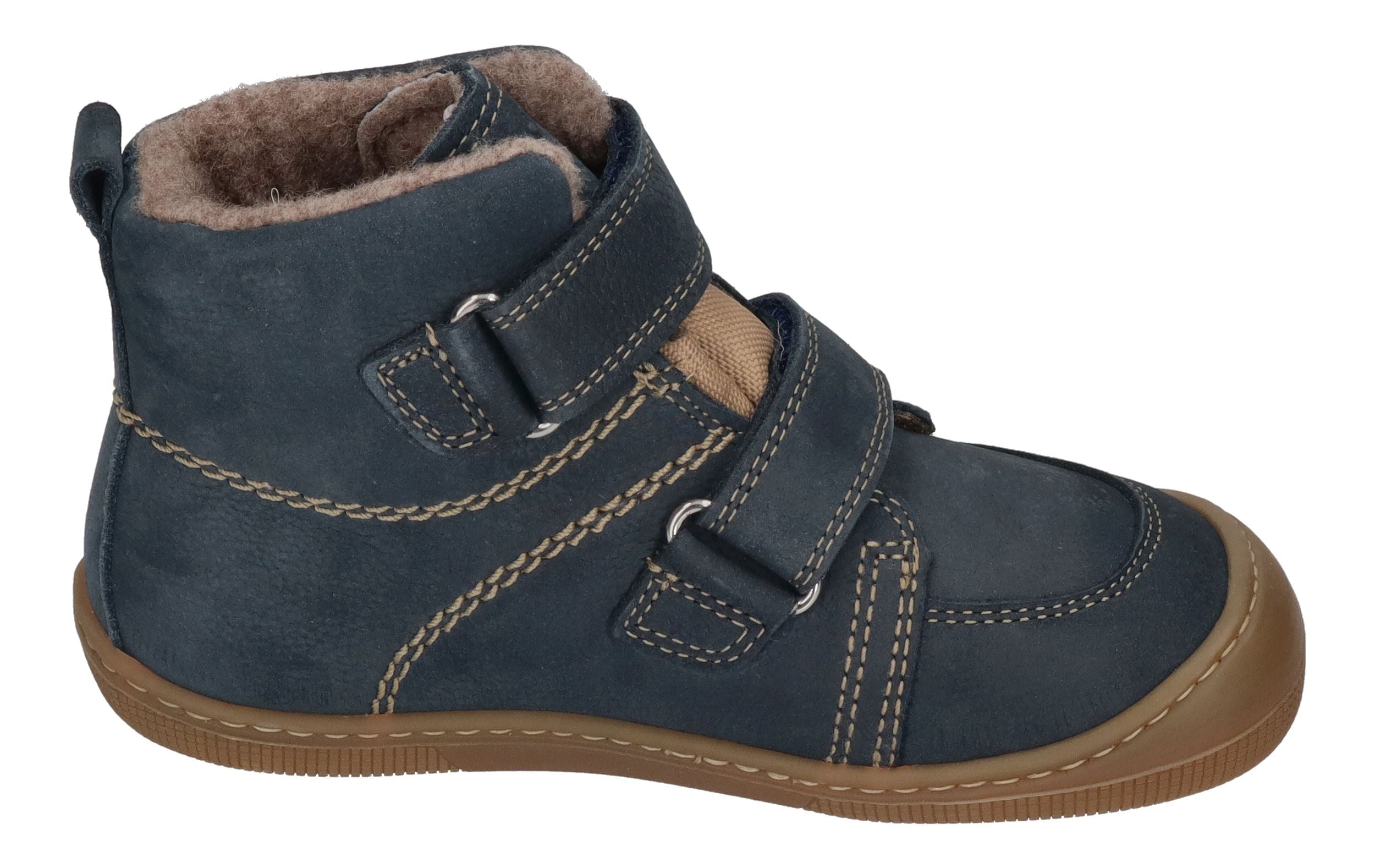 KOEL Barefoot Kinderschuhe KARO TEX FELT extra weit Jeans