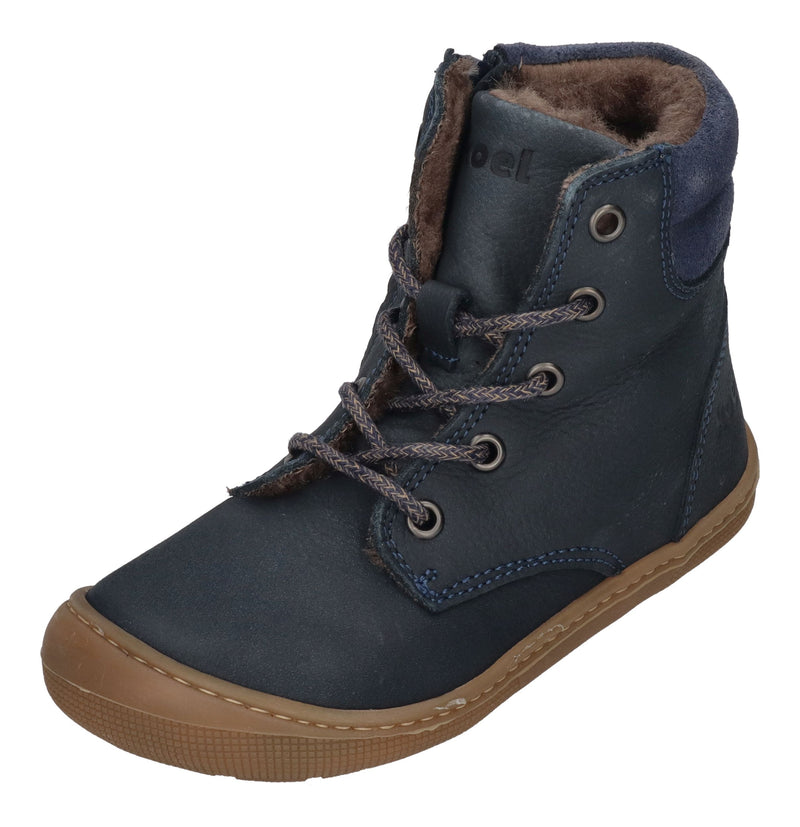 KOEL Barefoot Kinderstiefel - DARIUS WOOL - blue