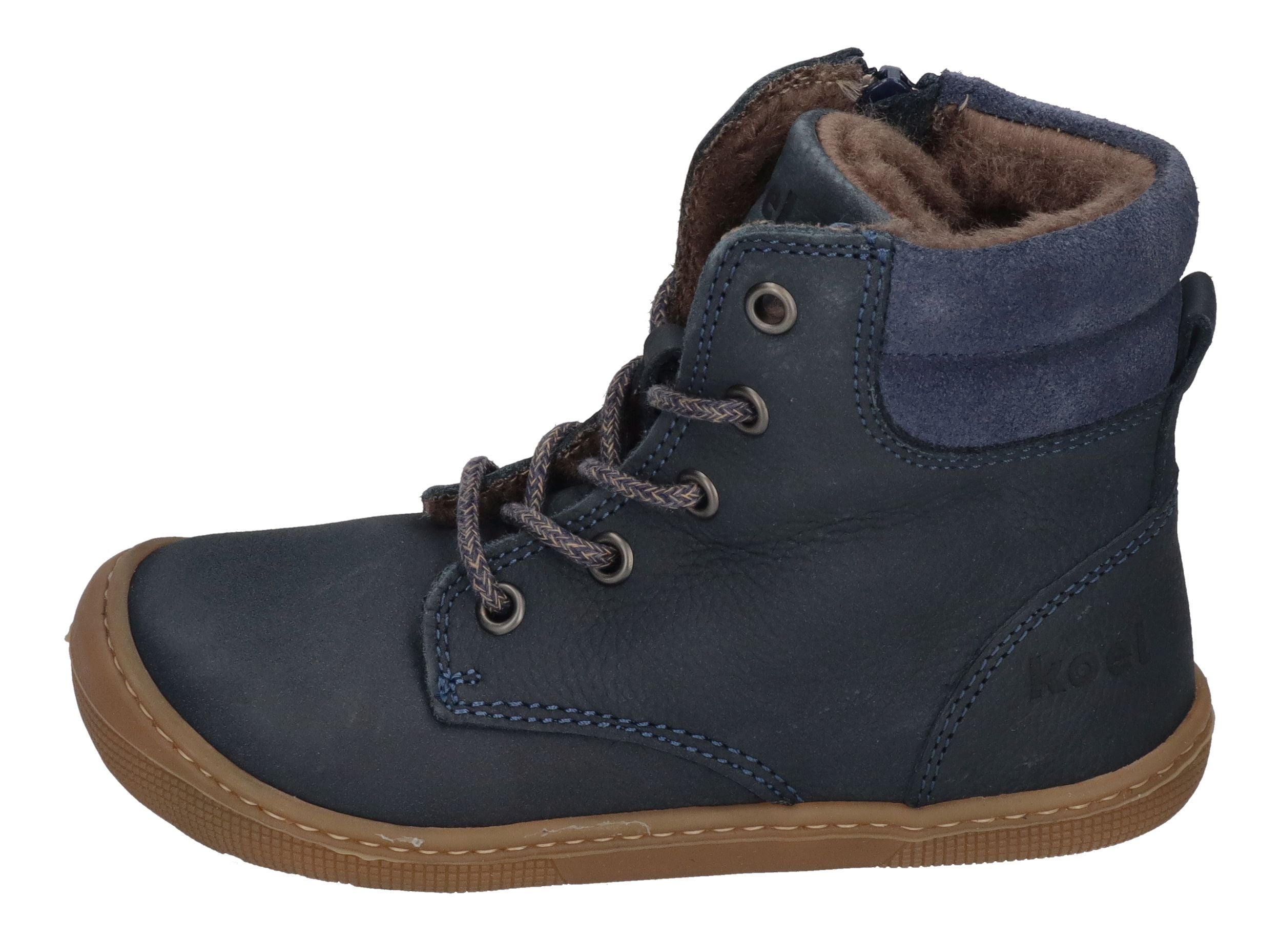 KOEL Barefoot Kinderstiefel - DARIUS WOOL - blue
