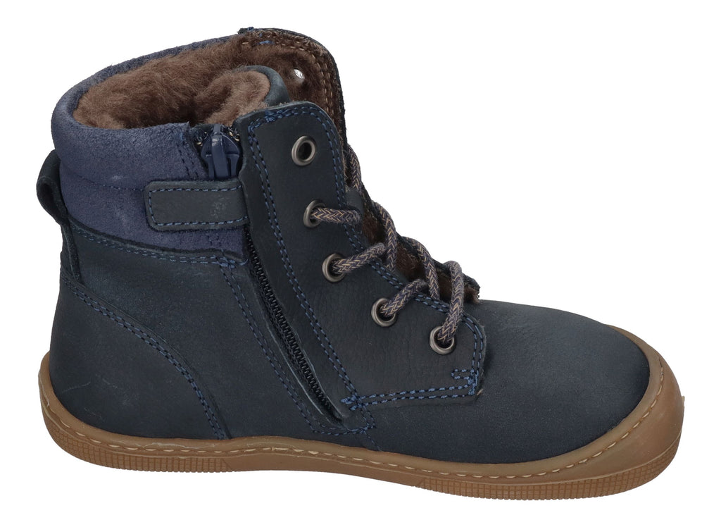 KOEL Barefoot Kinderstiefel - DARIUS WOOL - blue