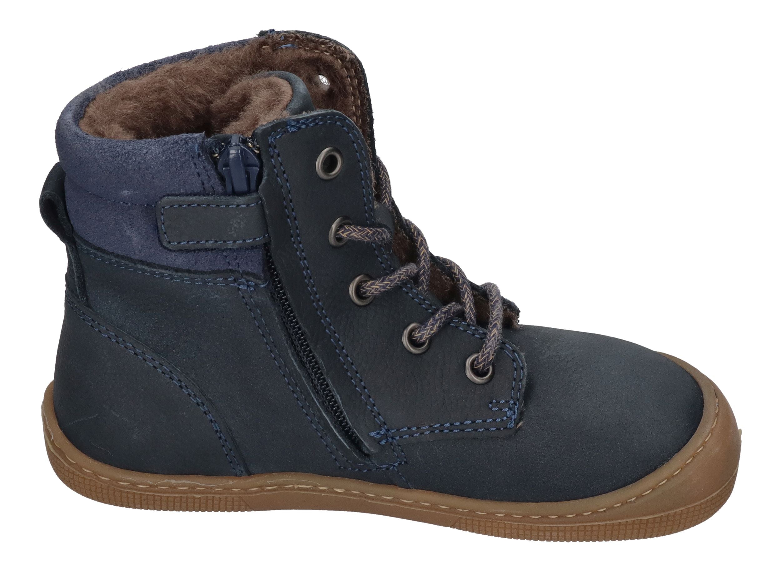 KOEL Barefoot Kinderstiefel - DARIUS WOOL - blue