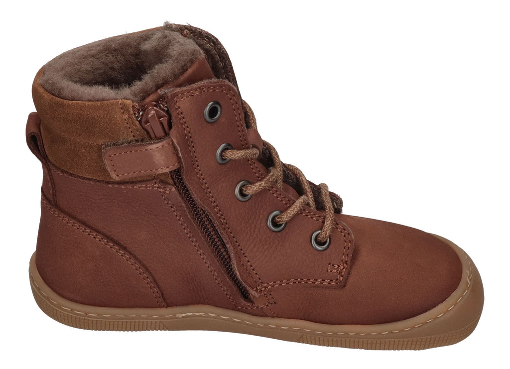 KOEL Barefoot Kinderstiefel - DARIUS WOOL - chocolate
