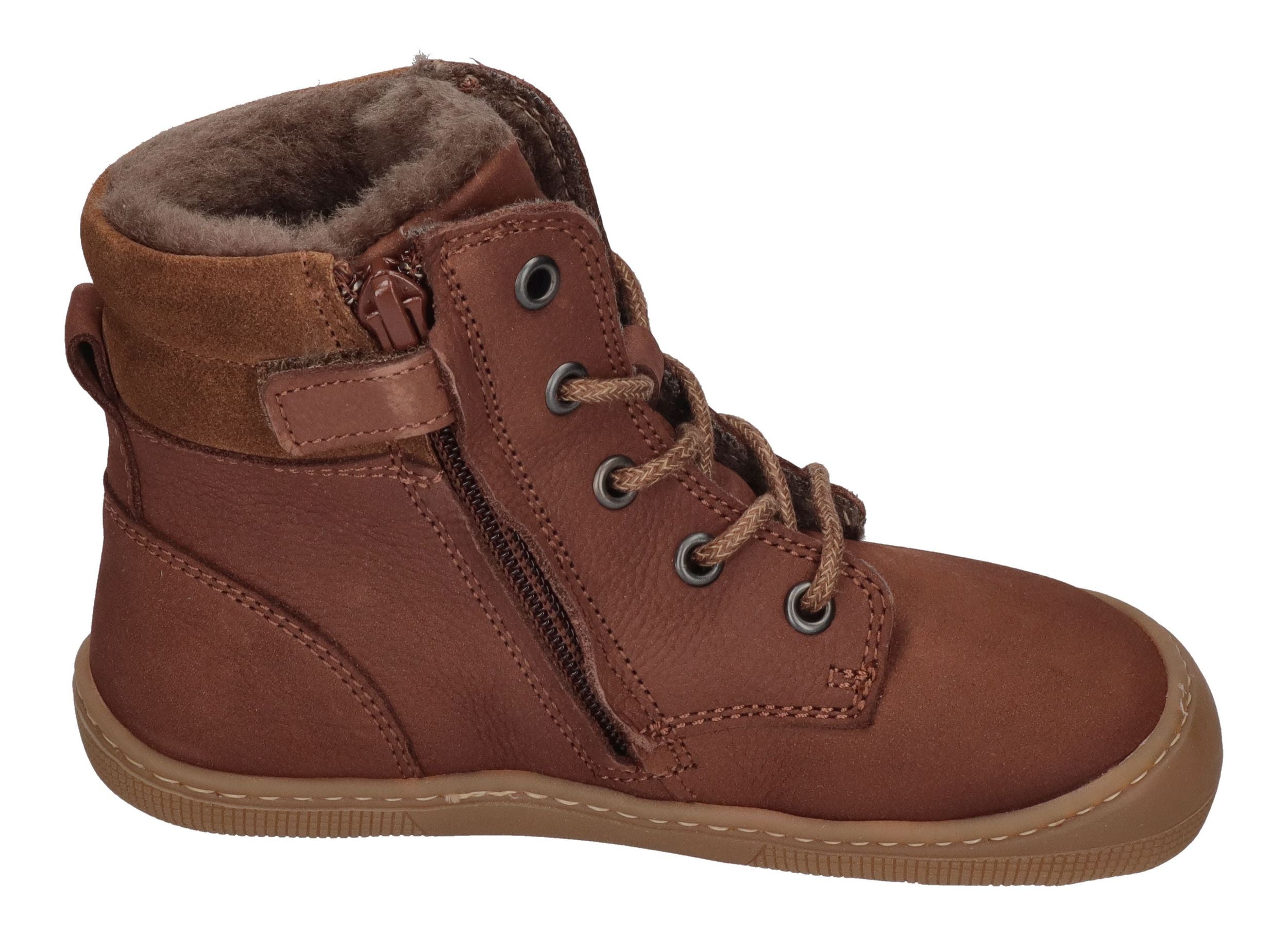 KOEL Barefoot Kinderstiefel - DARIUS WOOL - chocolate