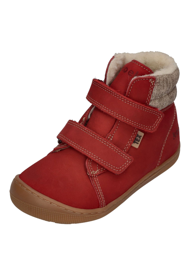 KOEL gefütterte Barefoot Kinderstiefel - DEAN 2.0 WP WOOL 07T049 - red