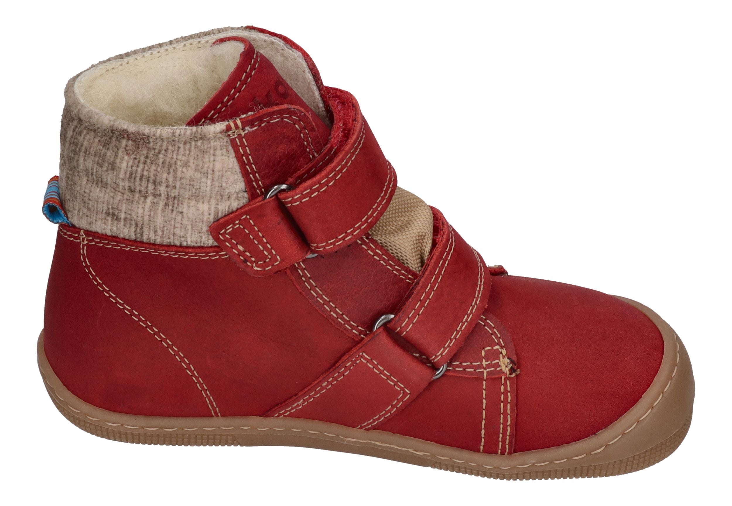 KOEL Barefoot Kinderstiefel - DEAN 2.0 WP WOOL - red
