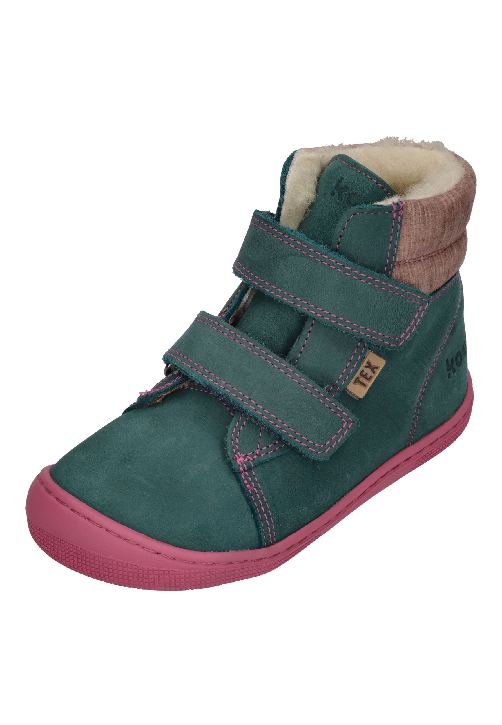 KOEL Barefoot Kinderstiefel - DEAN 2.0 WP WOOL 07T049 - turquoise