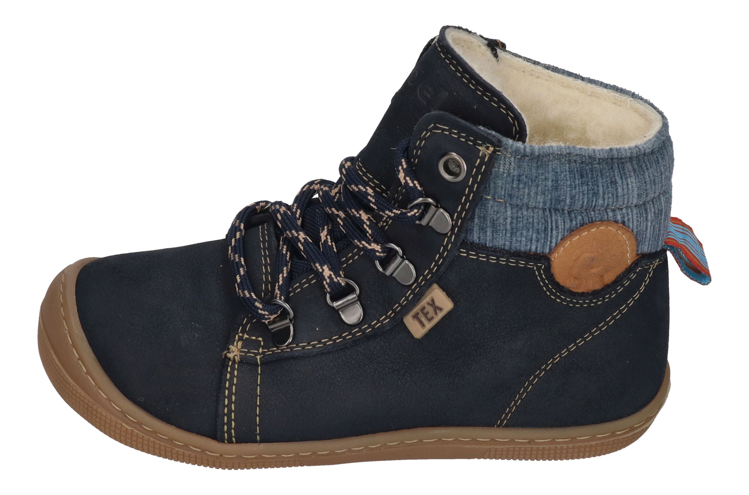 KOEL Barefoot Kinderstiefel - DEEMER 2.0 WP WOOL - navy