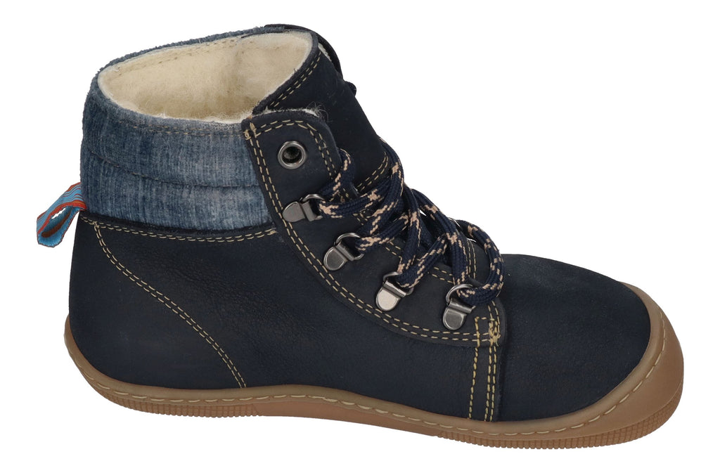 KOEL Barefoot Kinderstiefel - DEEMER 2.0 WP WOOL - navy