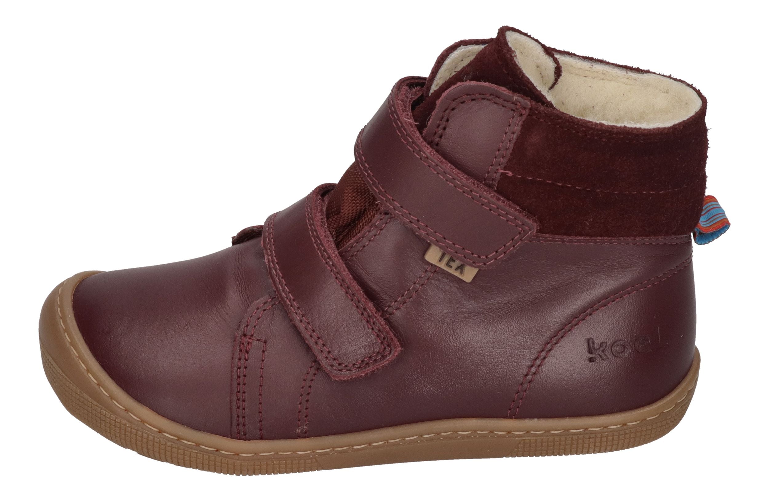 KOEL Barefoot Kinderstiefel - DEMIL NAPA WP WOOL - bordo