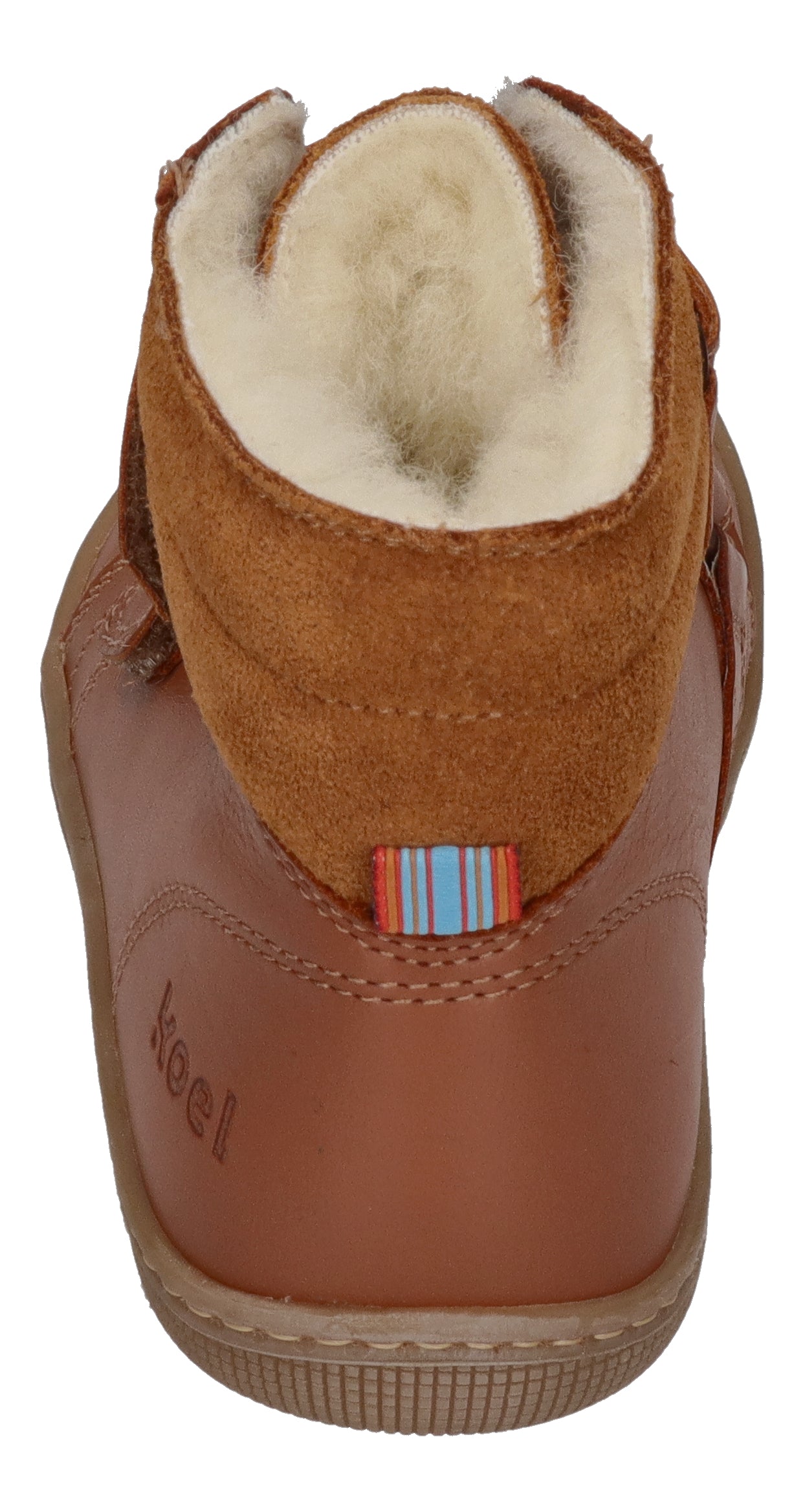 KOEL Barefoot Kinderstiefel - DEMIL NAPA WP WOOL - cognac