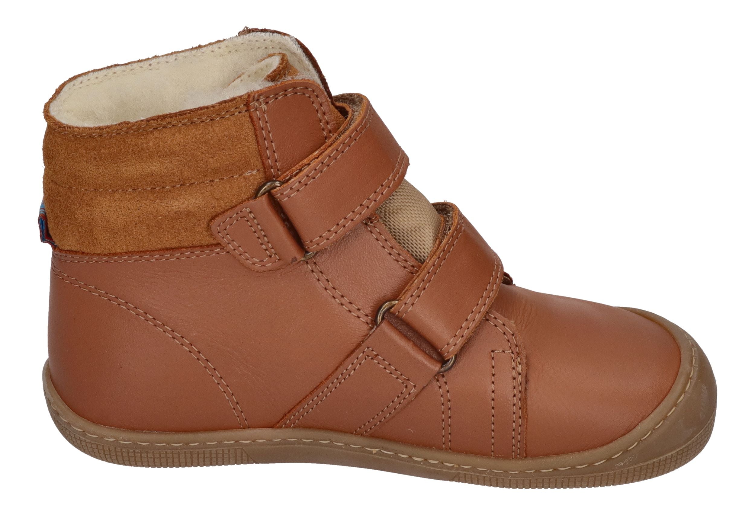 KOEL Barefoot Kinderstiefel - DEMIL NAPA WP WOOL - cognac