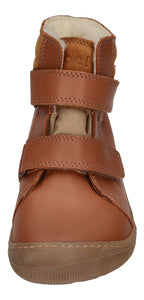 KOEL Barefoot Kinderstiefel - DEMIL NAPA WP WOOL - cognac