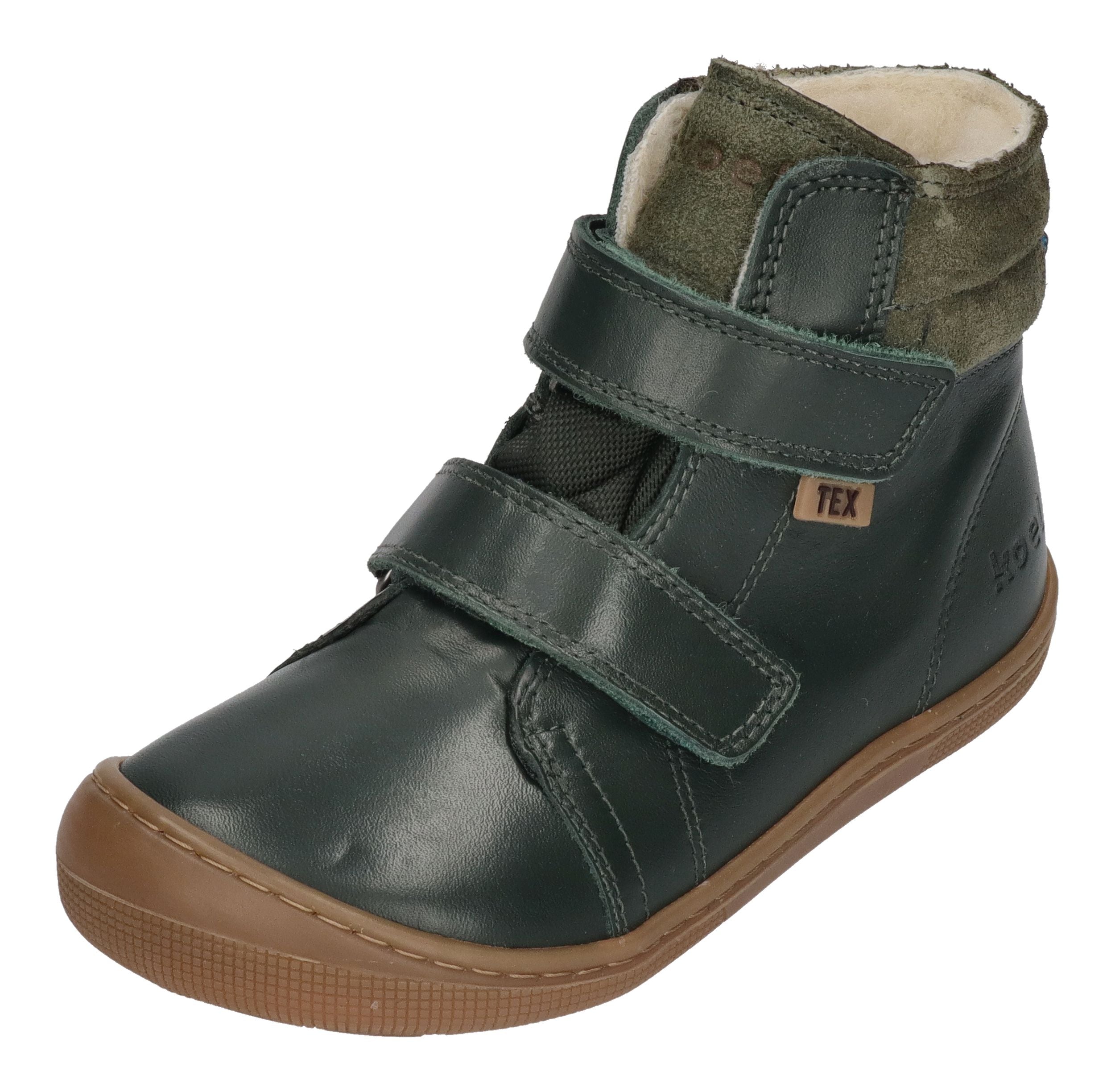 KOEL Barefoot Kinderstiefel - DEMIL NAPA WP WOOL - green