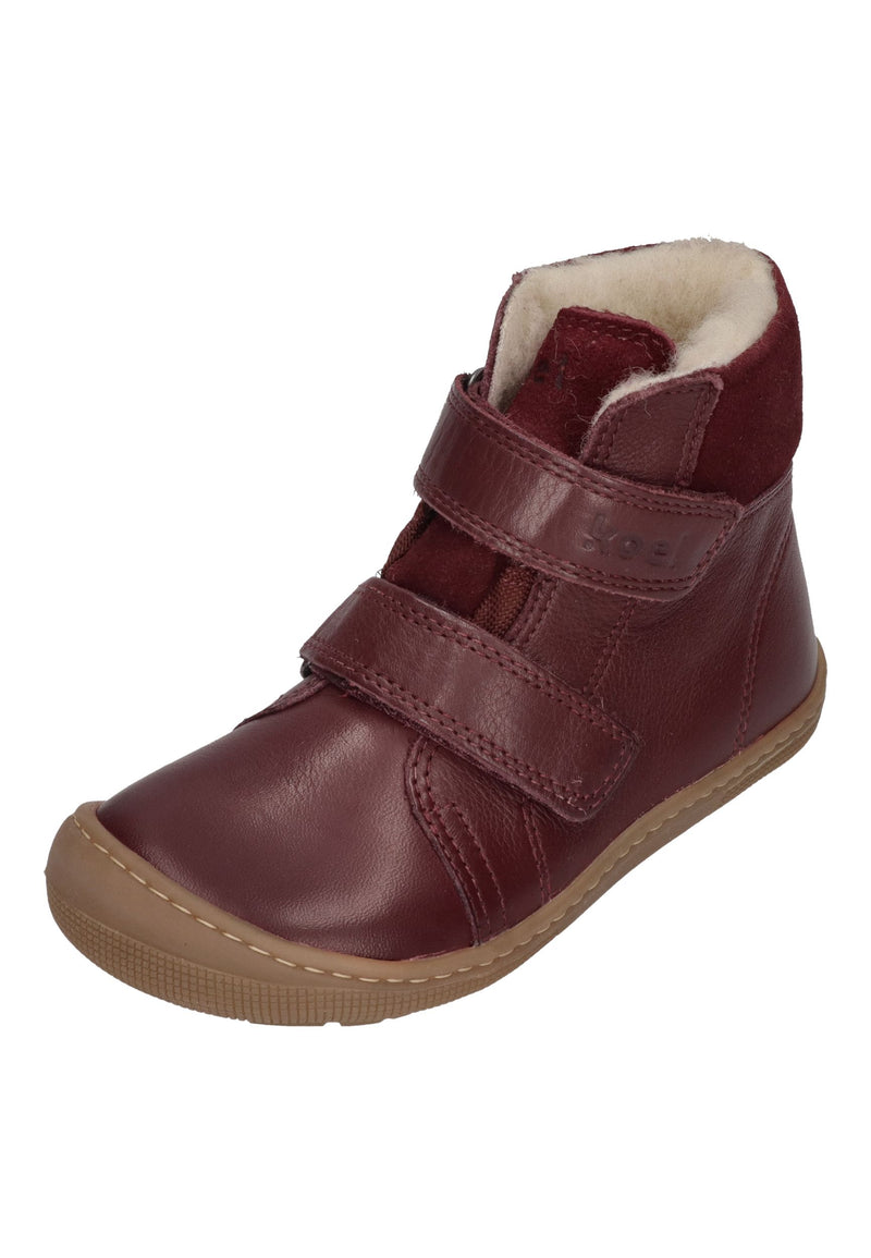 KOEL Barefoot Kinderstiefel - EMIL NAPA WOOL - bordo