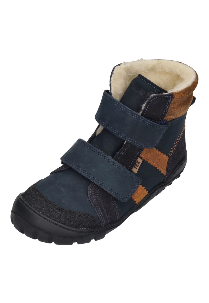 KOEL Barefoot Kinderstiefel - MILO 3.0 HYDRO WP navy cognac
