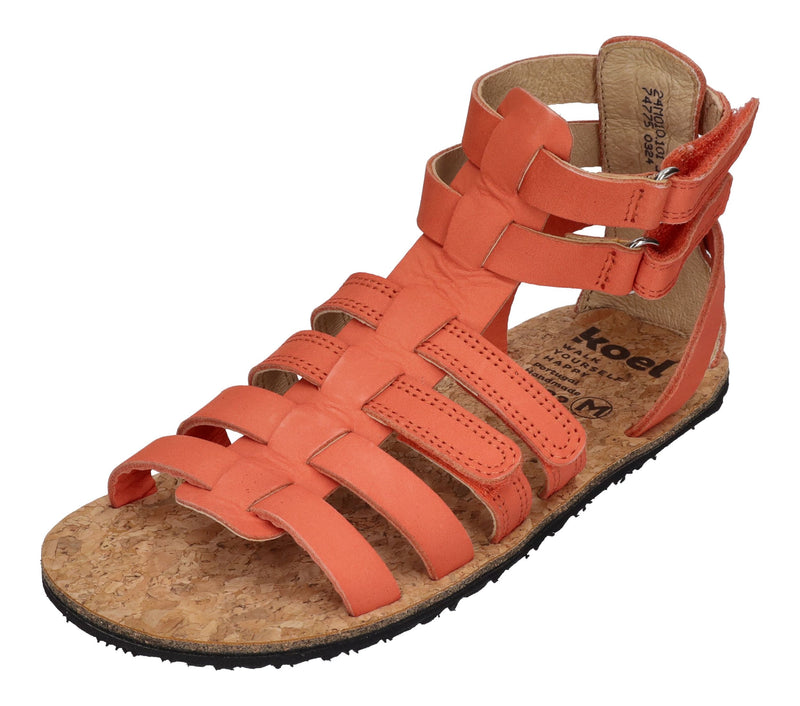 KOEL Barefoot - Teenager Sandalen - AURA LEATHER - coral