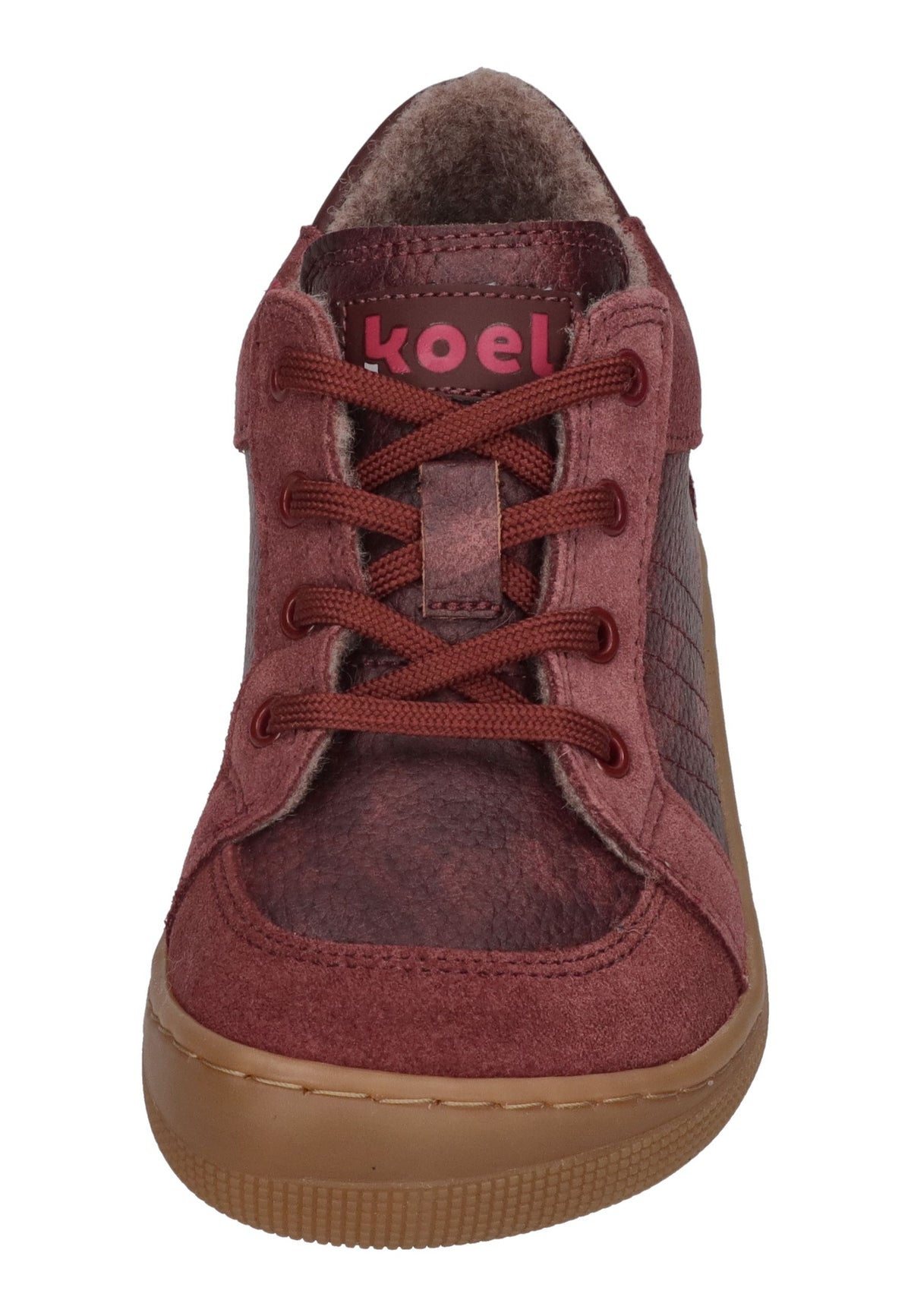 KOEL Barefoot gefütterte Kinder Sneakers DION WOOL bordo