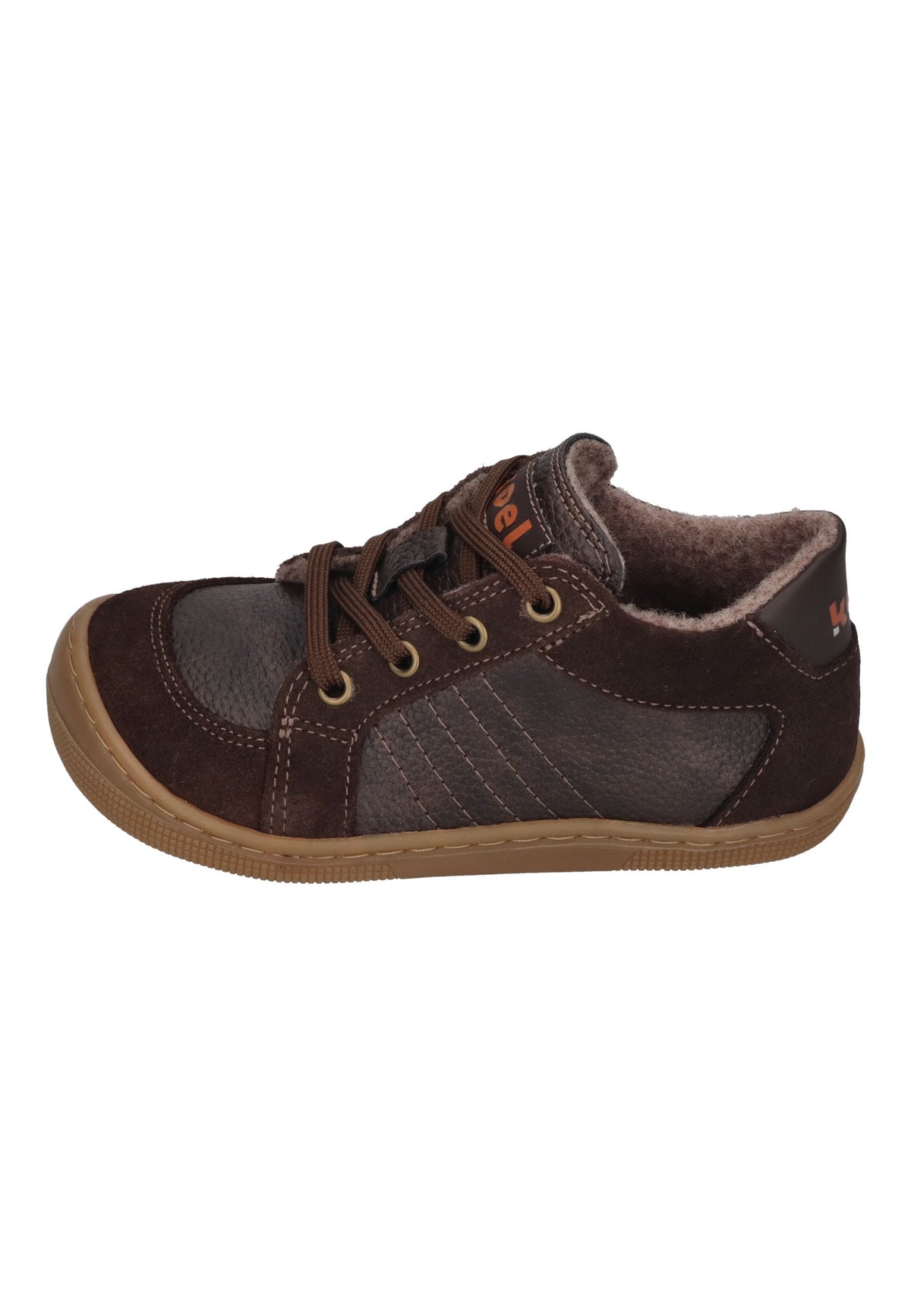 KOEL Barefoot gefütterte Kinder Sneakers DION WOOL brown
