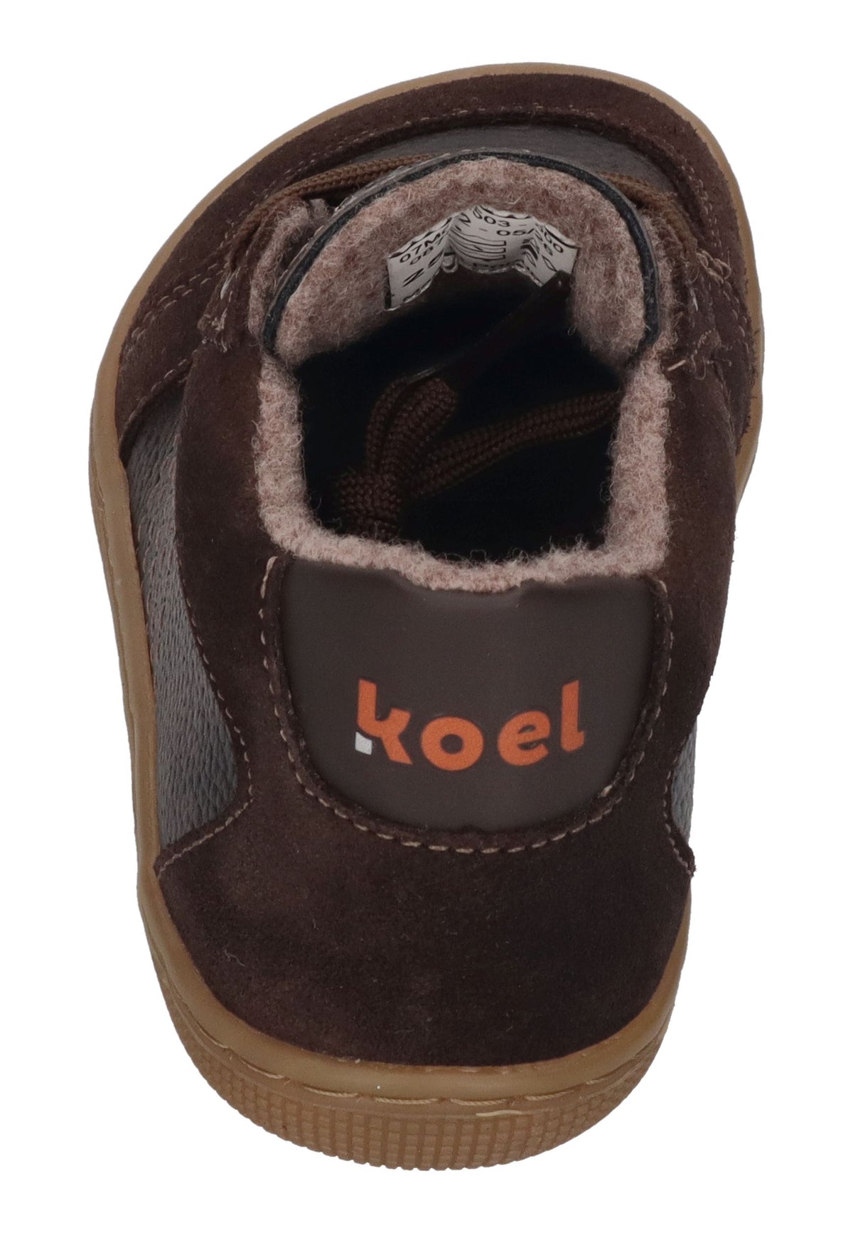 KOEL Barefoot gefütterte Kinder Sneakers DION WOOL brown