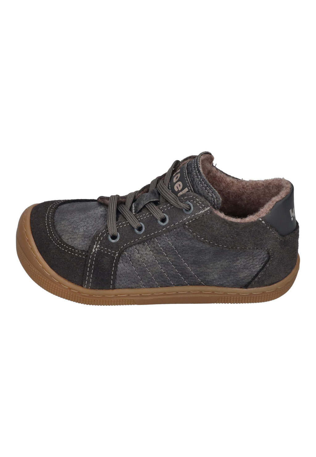 KOEL Barefoot gefütterte Kinder Sneakers DION WOOL dark grey